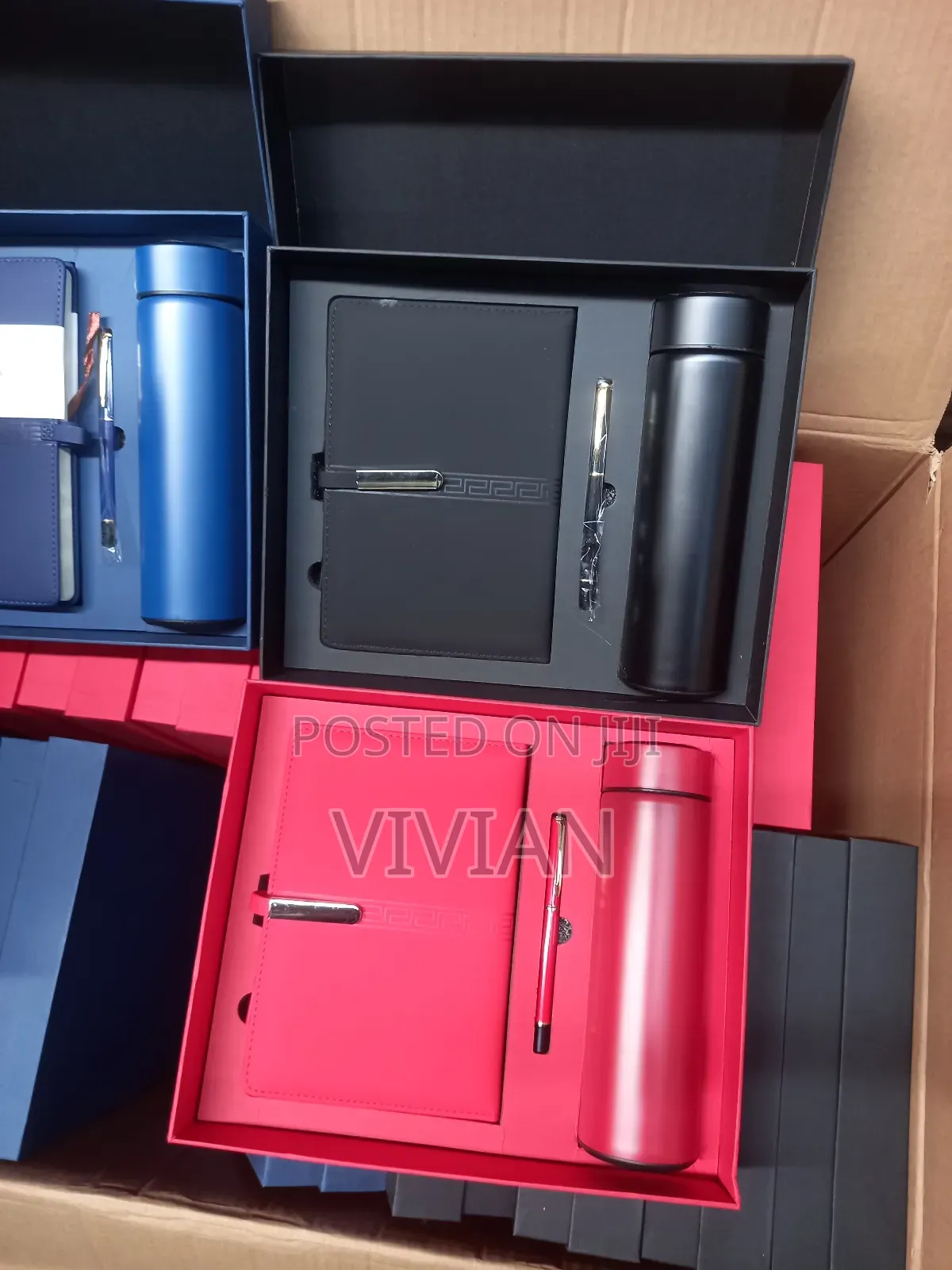 3 in 1 Gift Box of Flask, Notepad and Pen