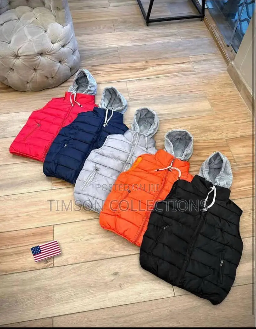 Most Luxury Armless Puff Jacket With Hoodie