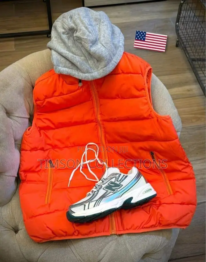 Most Luxury Armless Puff Jacket With Hoodie
