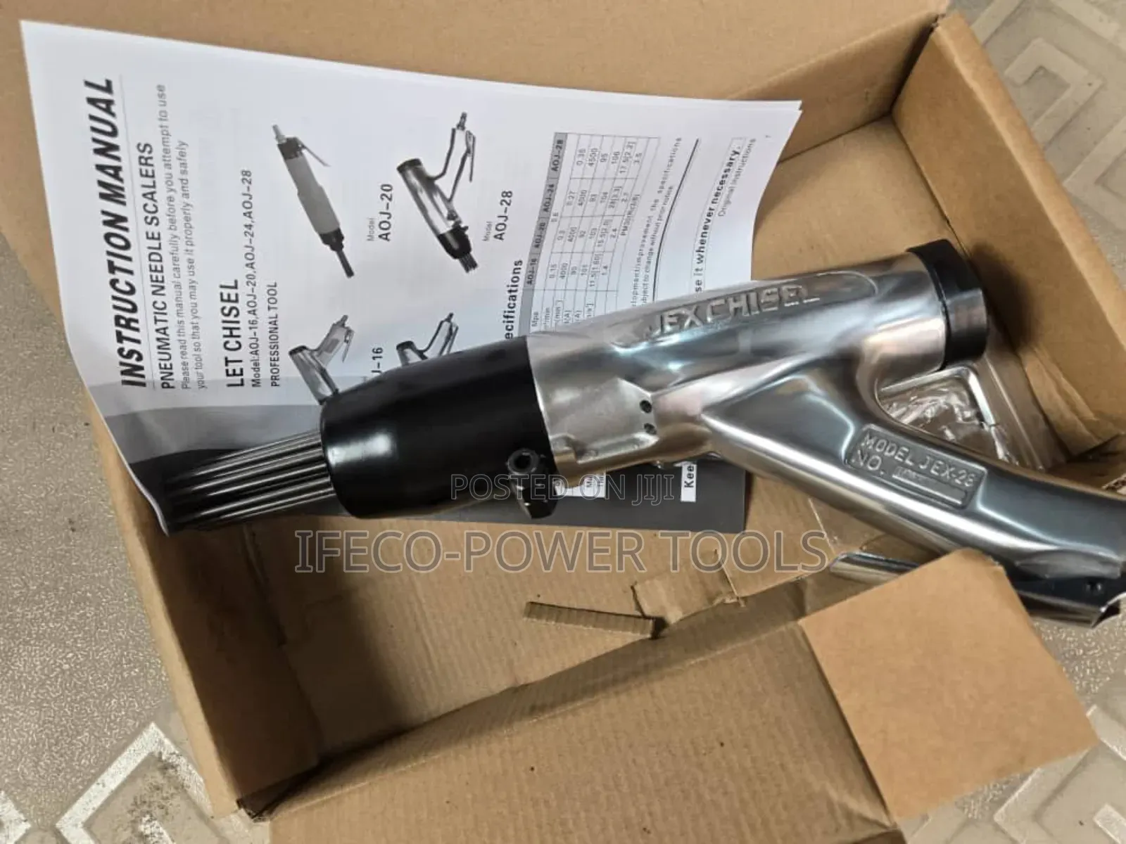Nitto Kohki Jex-28 Heavy-Duty Pneumatic Needle Scaler.
