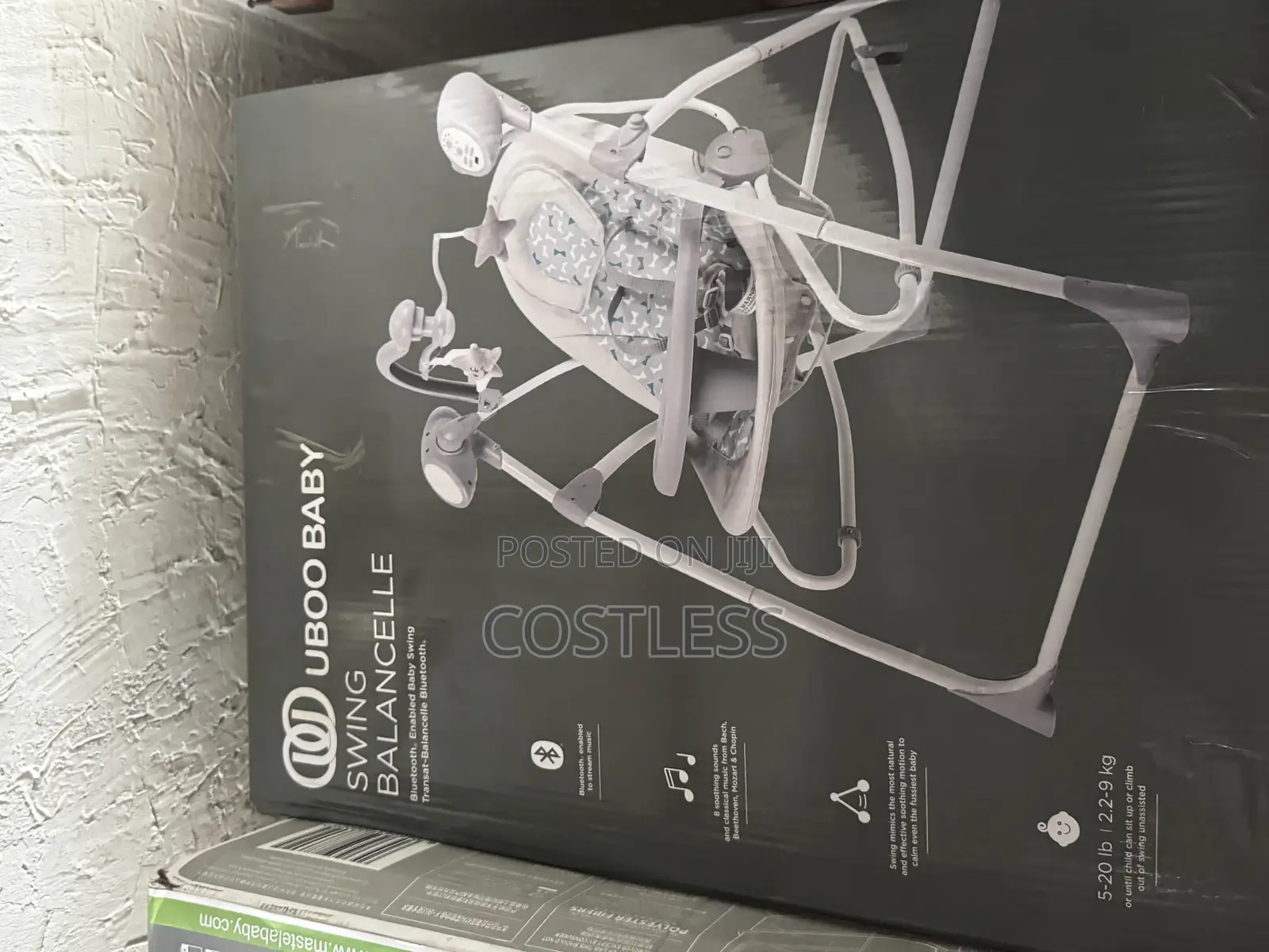 Baby Bluetooth-Enabled Baby Swing.
