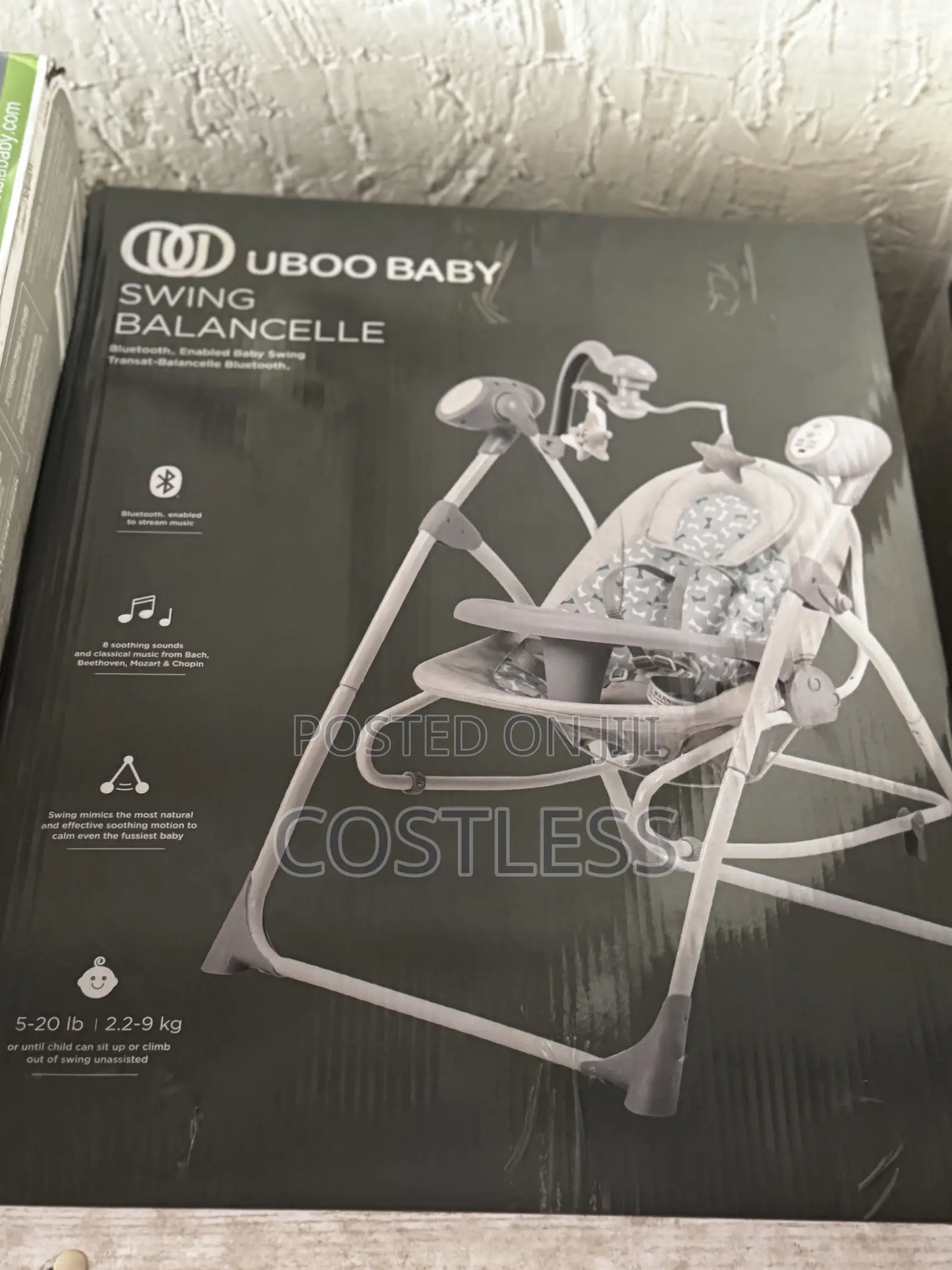 Baby Bluetooth-Enabled Baby Swing.