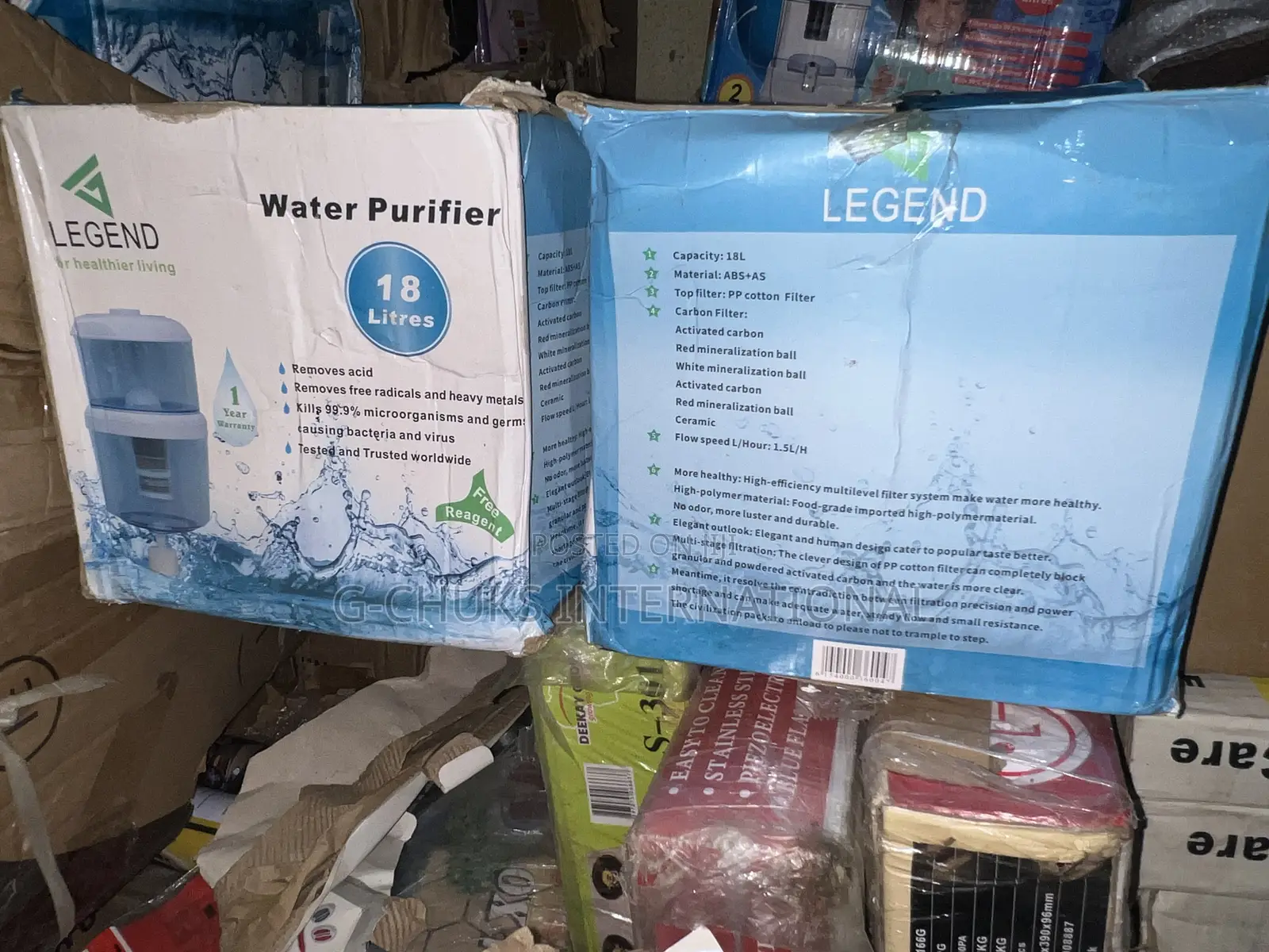 Legend Water Purifier, Filter Dispenser+ Free Akaline Phtester - 18l