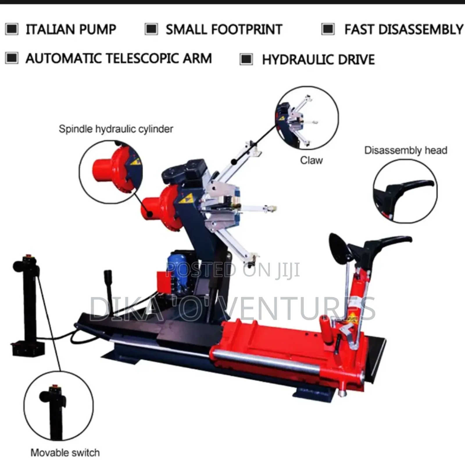 Automatic Truck Tire Changer Bus Tire Changer for Lawn Mowers 26 Inch