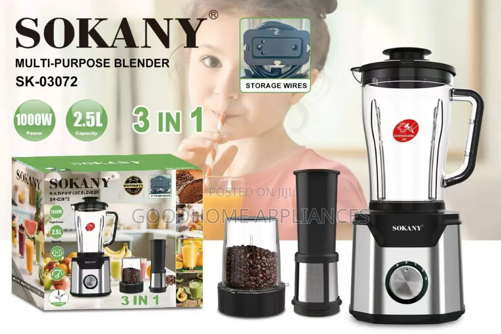 Sokany Blender 03072 3 in 1