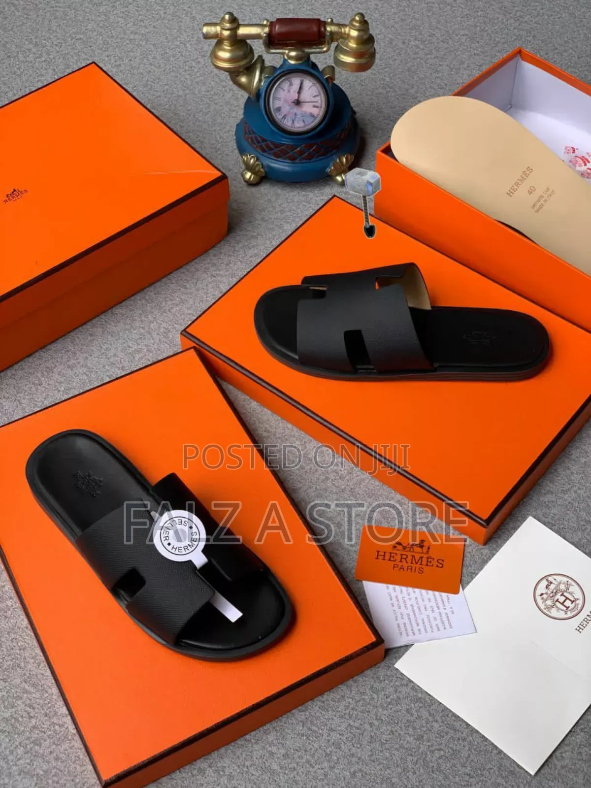 Hermes Cross Leather Pams for Men