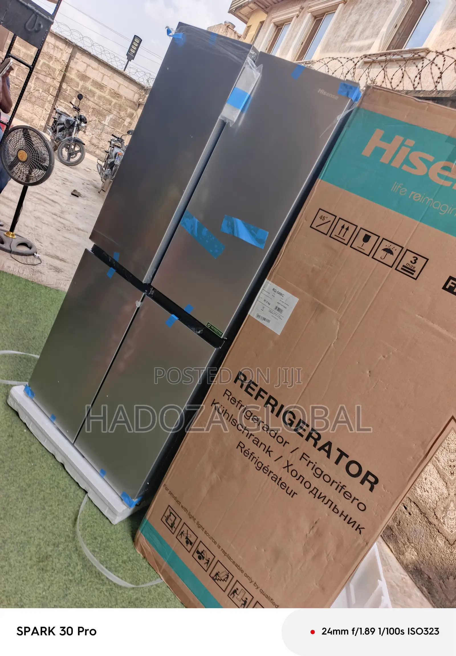 Hisense Rq-54wc Cross Door Fridge With 427l Capacity