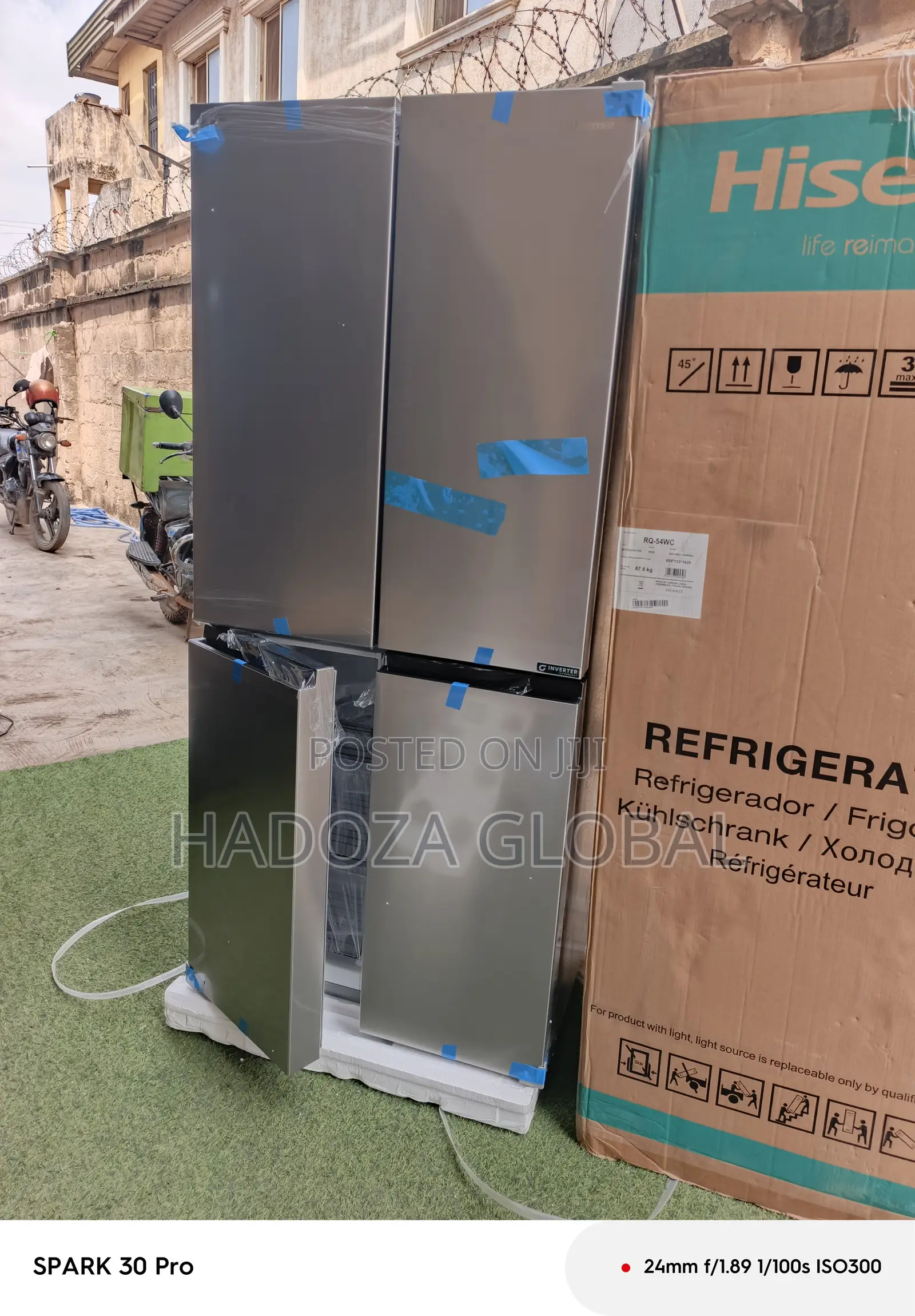 Hisense 427 Liter Cross Door Food Storage Fridge