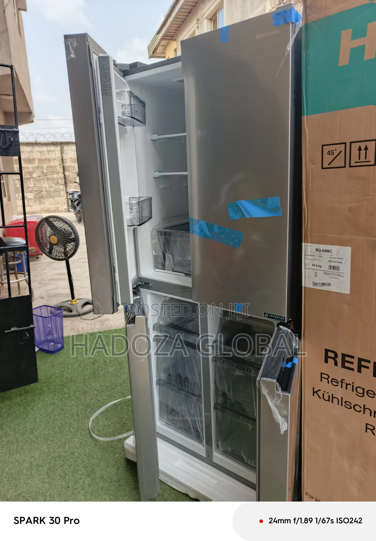 Hisense Home Refrigerator With Cross Door Layout 427l