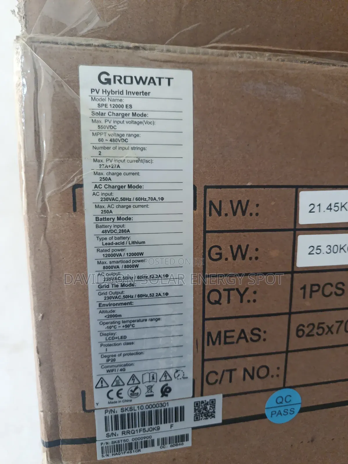 12kva 48v Growatt Solar Inverter Hybrid