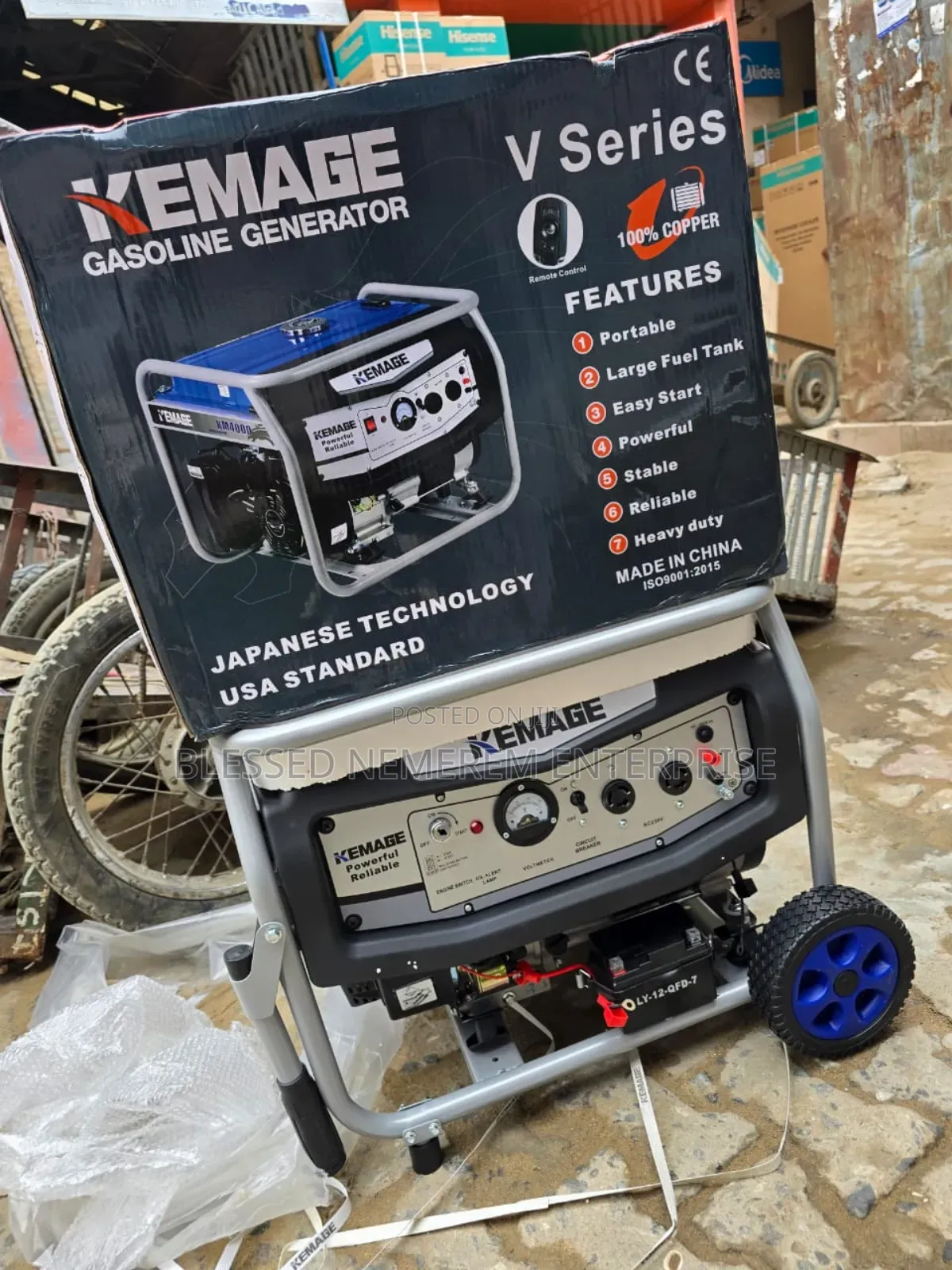 4.5kva Kemage Remote Control Petrol Generator 100%Copper Coil
