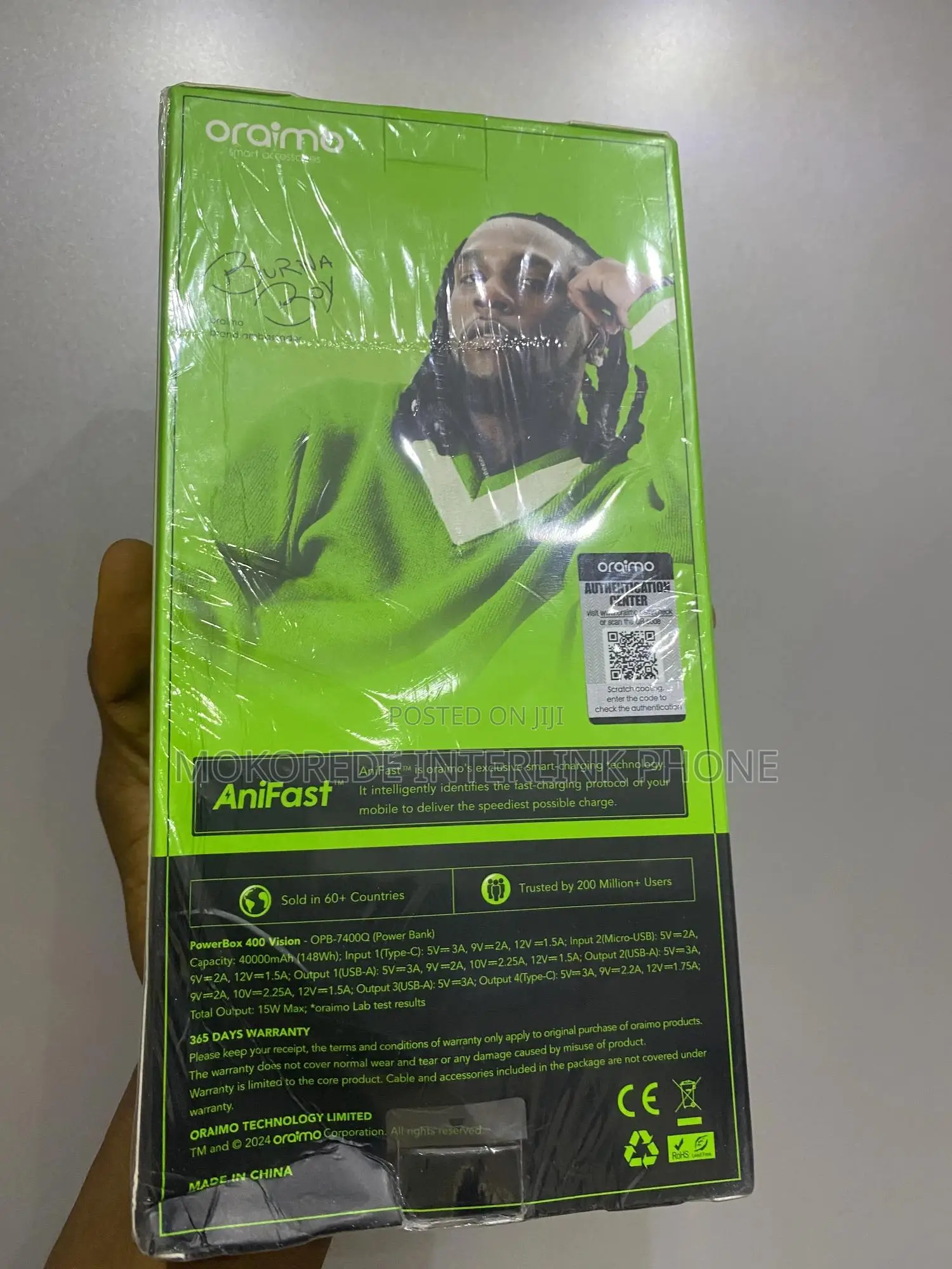 Oraimo Power Bank 40,000 Mah