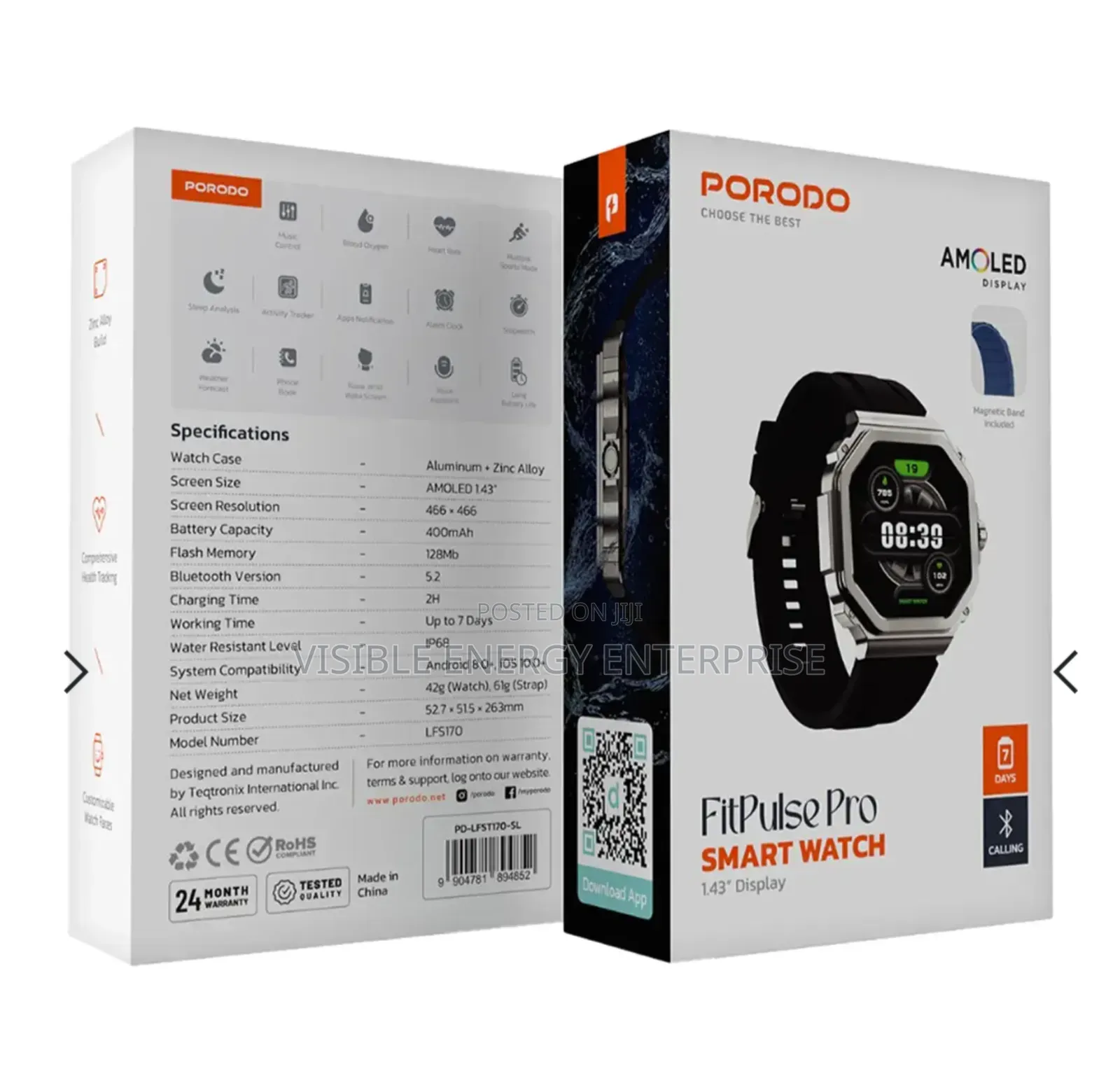 Porodo Fitpulse Pro Smart Watch