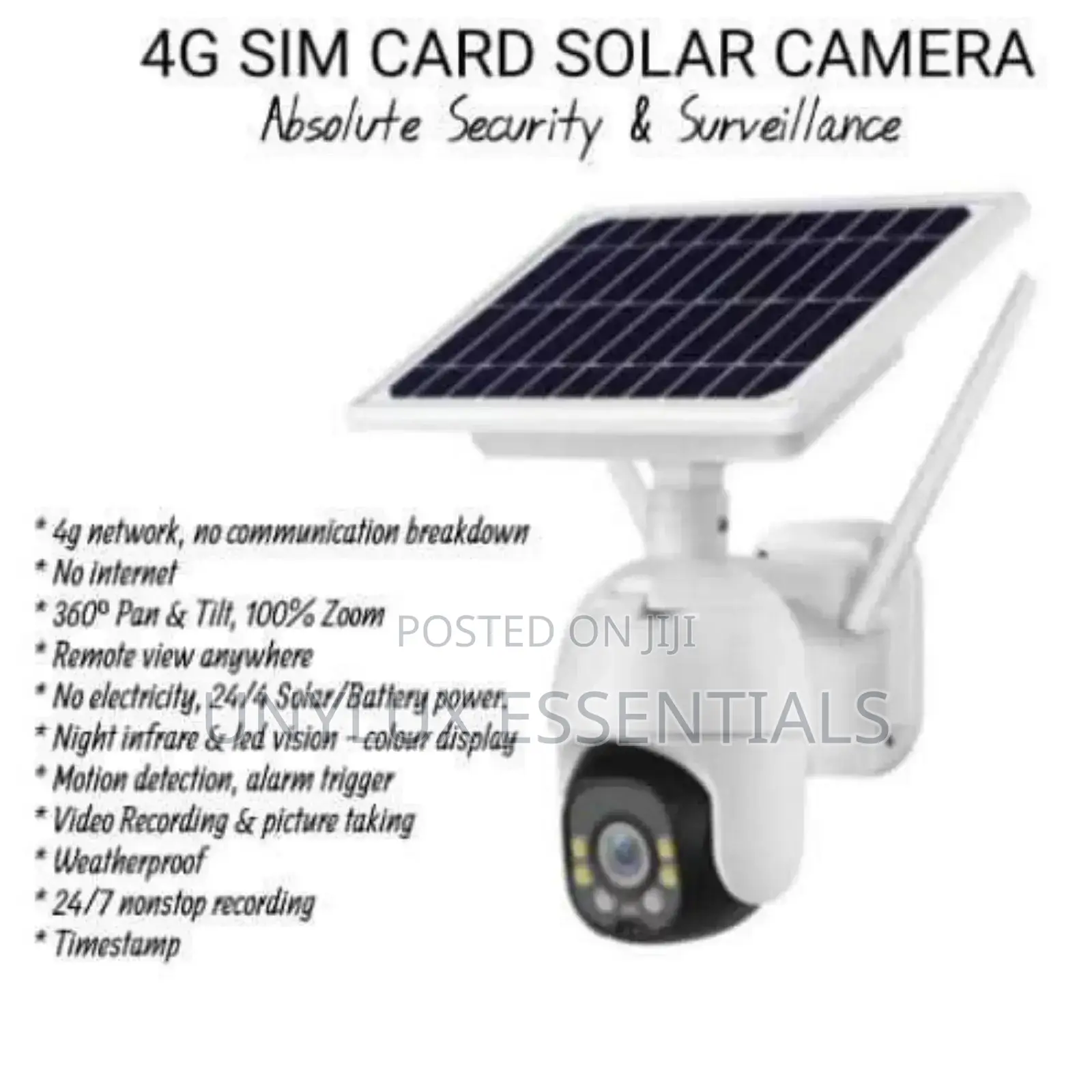 (2in1) 360° Ai Solar Charging Camera