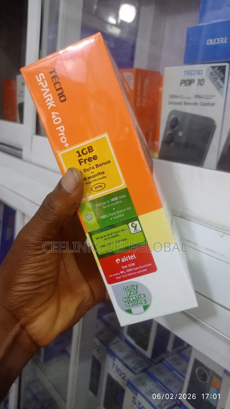 New Tecno Spark 40 Pro+ 256 GB Black