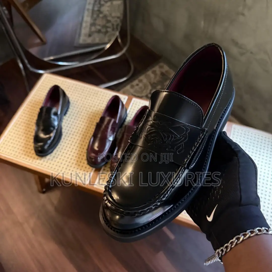 Midnight Emblem Vampires Embossed Cowhide Loafers Shoes in 3 Colorways
