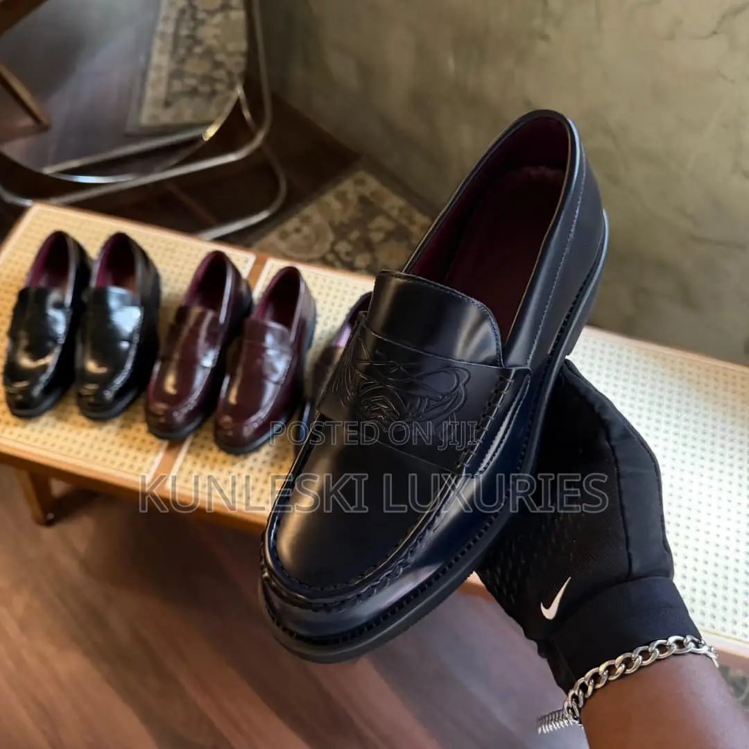 Midnight Emblem Vampires Embossed Cowhide Loafers Shoes in 3 Colorways