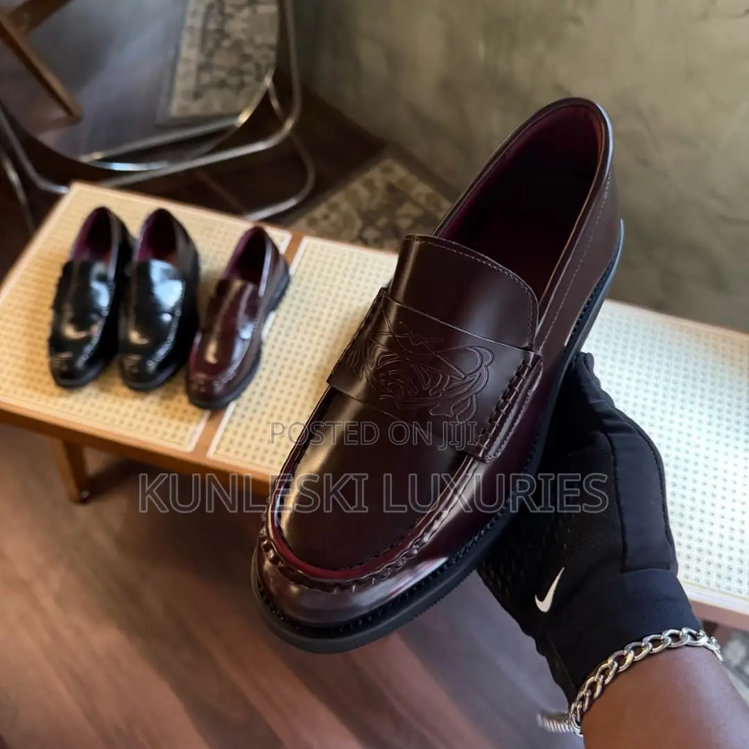 Midnight Emblem Vampires Embossed Cowhide Loafers Shoes in 3 Colorways