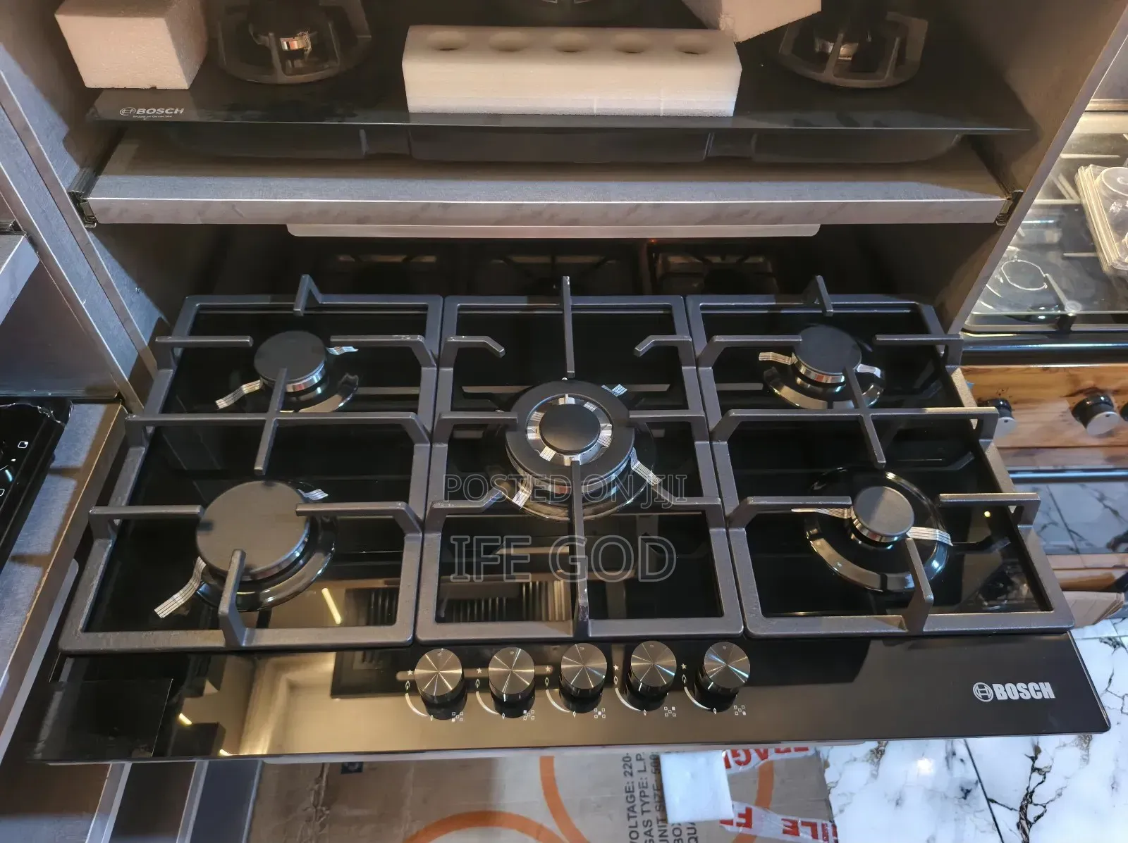 Original Bosch Built-in Blue Flame 5 Burners Gas Cooker Hob Automatic