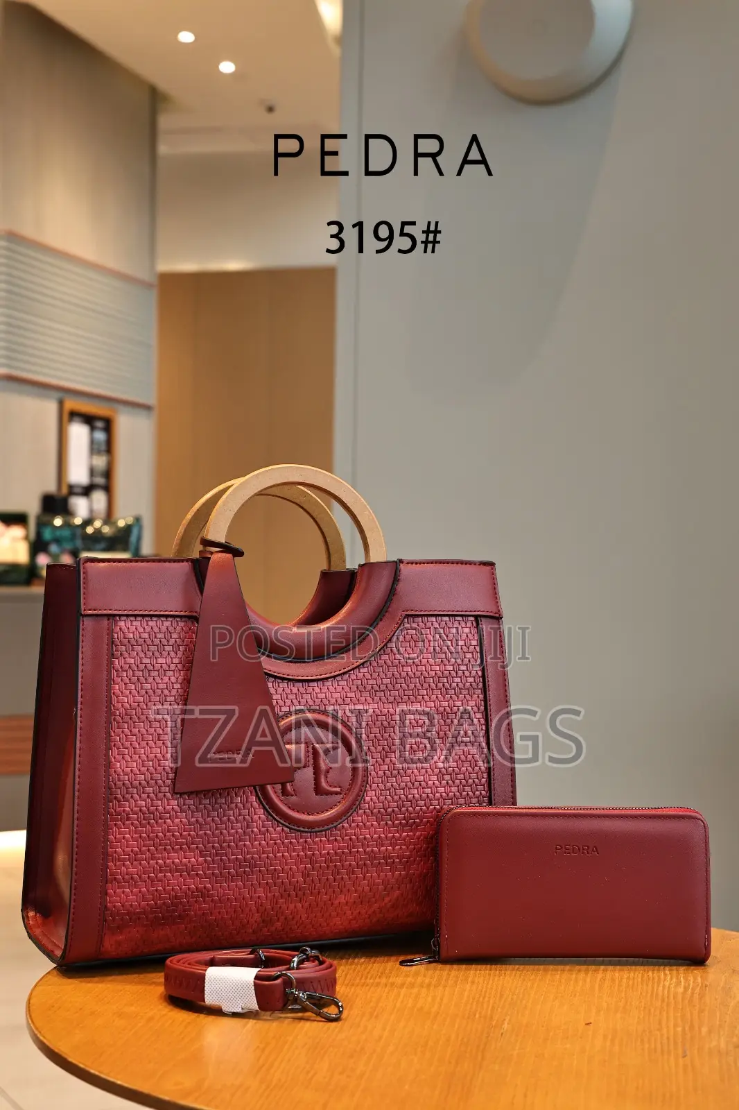 Pedra Wooden-Handle Handbag