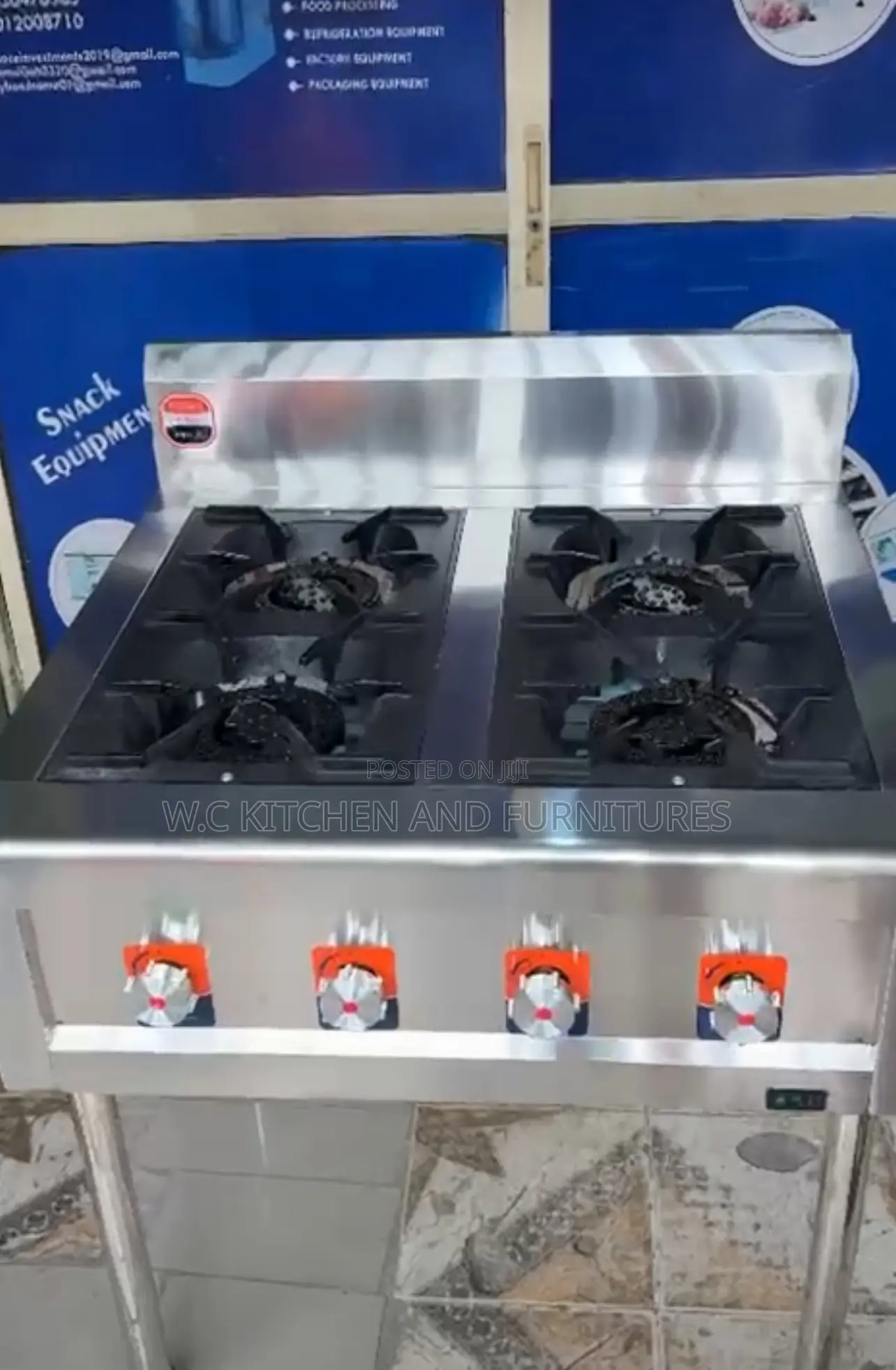 4 Burner Stainless Gas Cooker With Out Oven