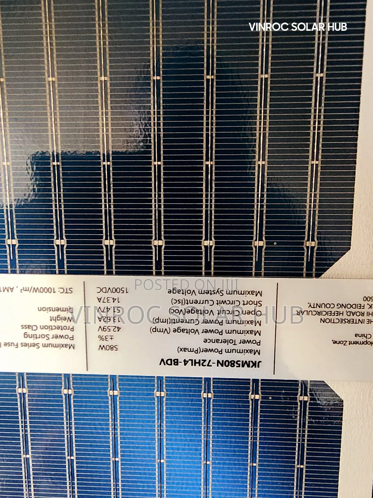 580w Bi Facial Jinko Solar Panels