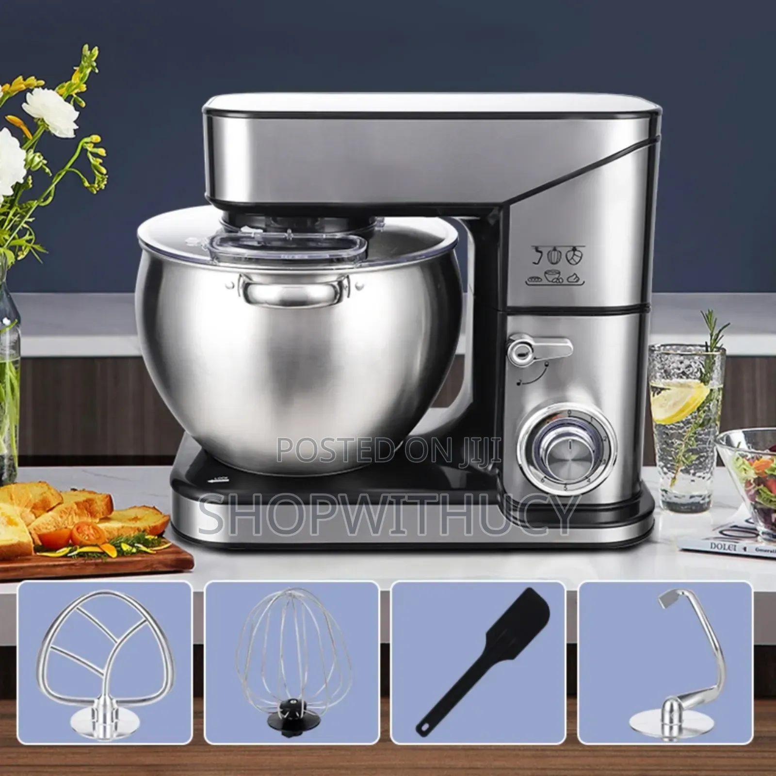 10l Stand Mixer, 6-Speed for Effortless Baking and Cooking, 2000w