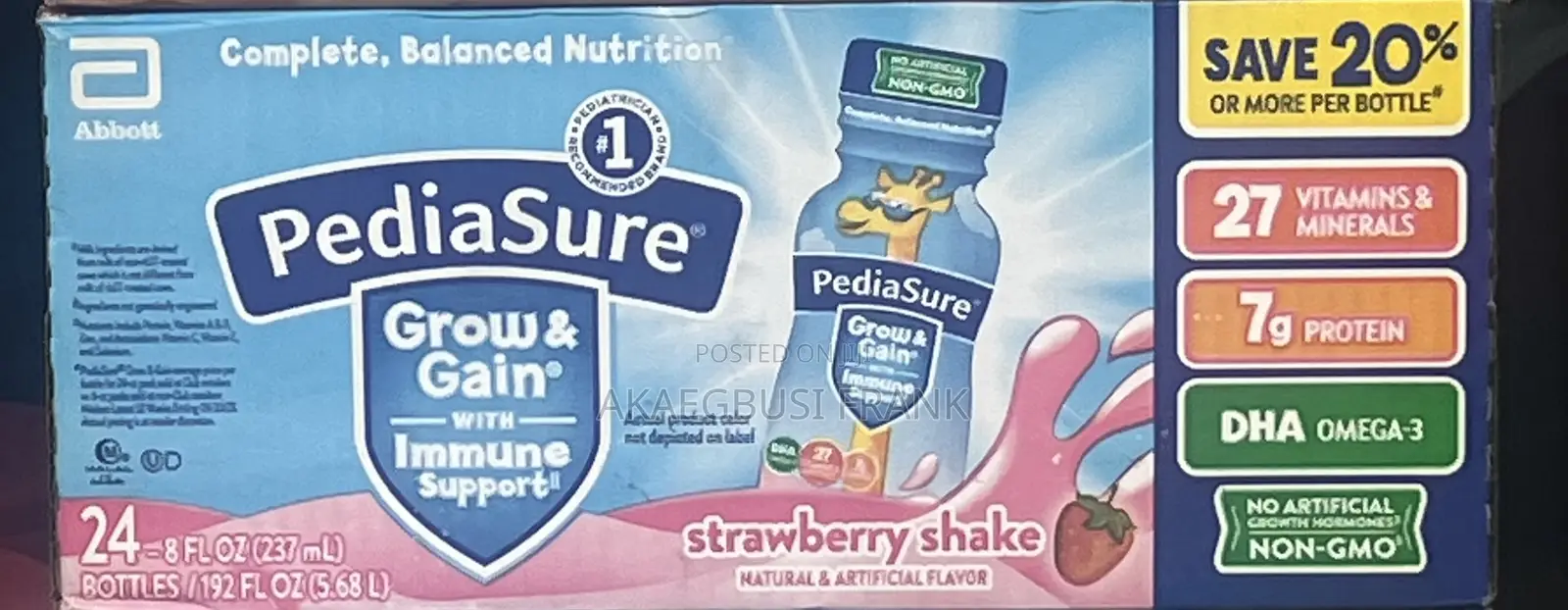 Pediasure Strawberry Flavor by 24