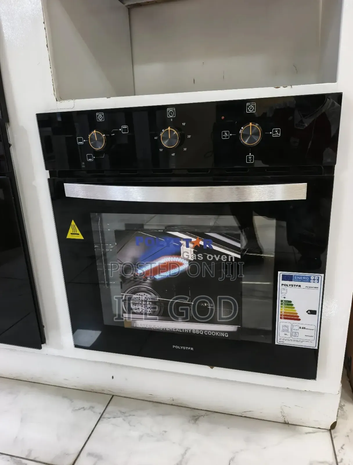 Original Polystar Built-in Luxury Only Gas Oven With Grill Timer 75l