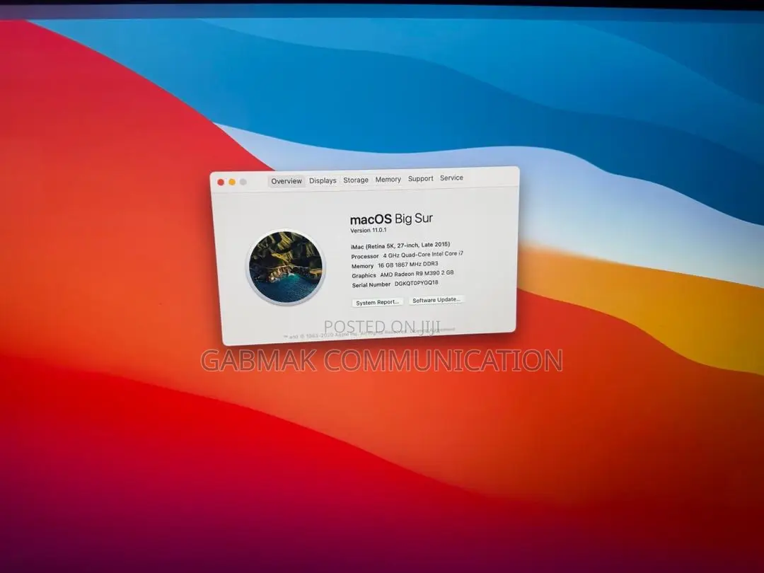 Desktop Computer Apple iMac 16GB Intel Core i7 SSD 1T