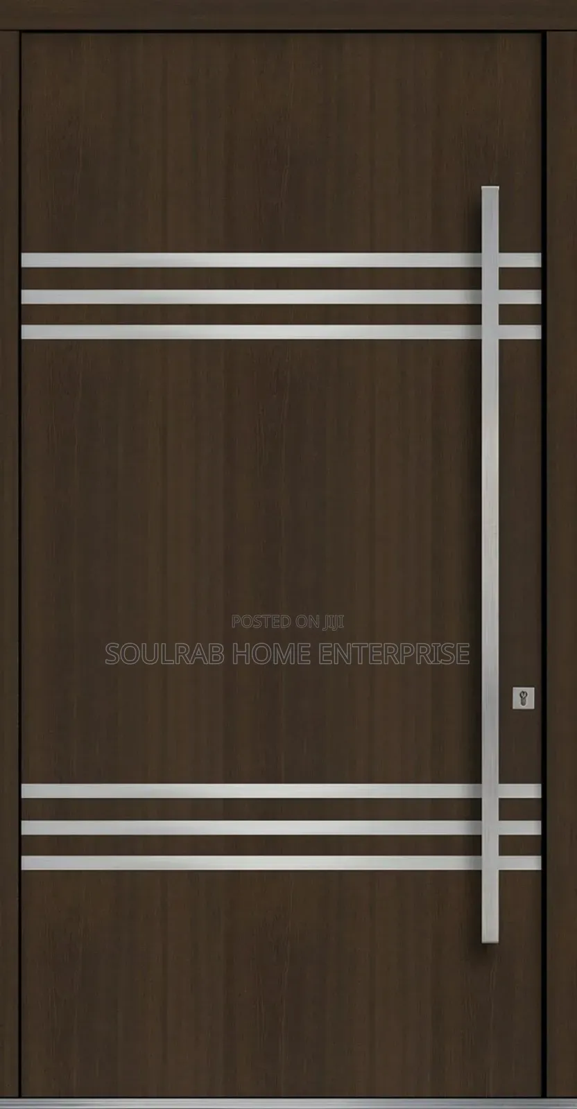 Quality Clay Brown Front Door With Frame, Lock, Inches Installation