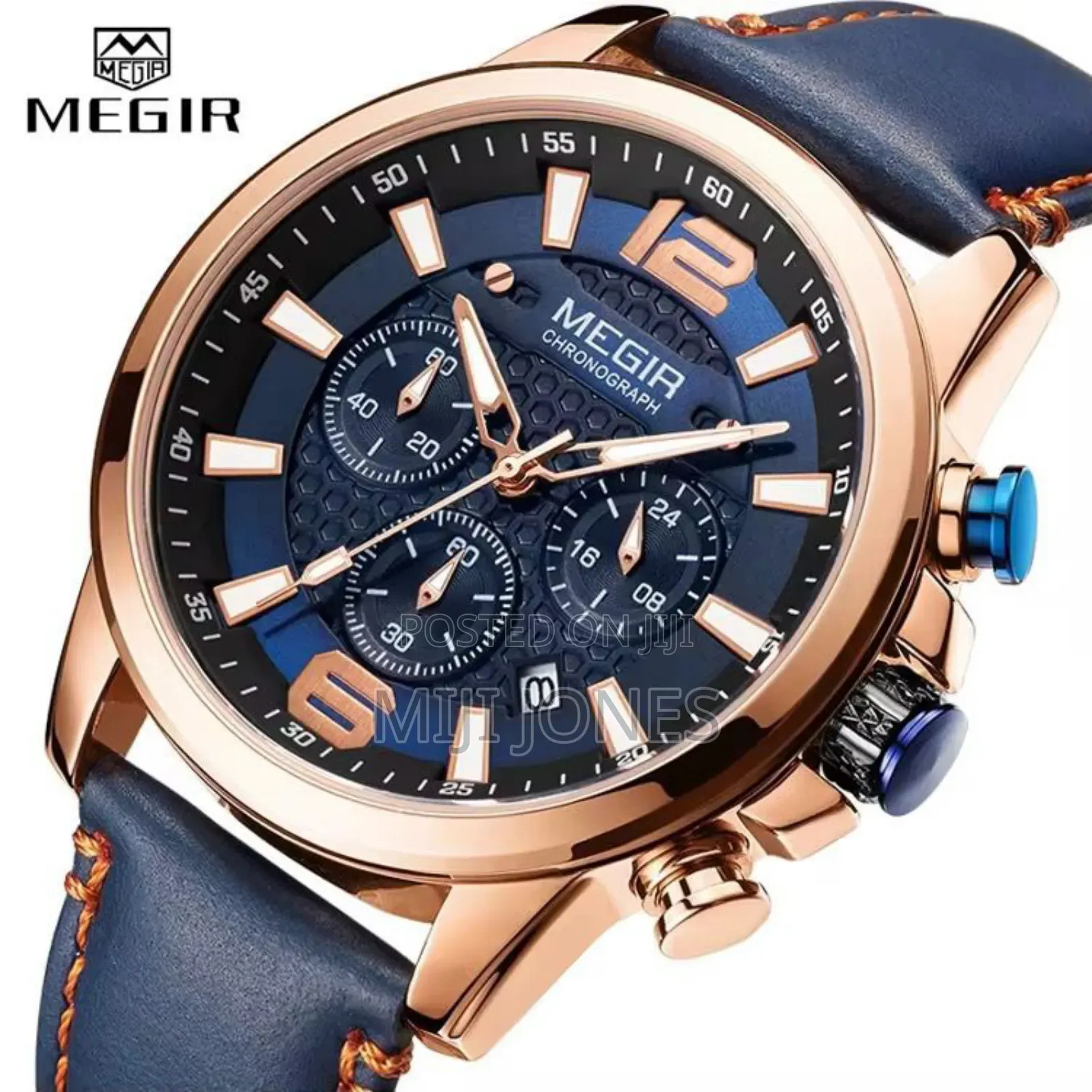 Megir Chronograph Leather Watch - Waterproof Luxury ✨