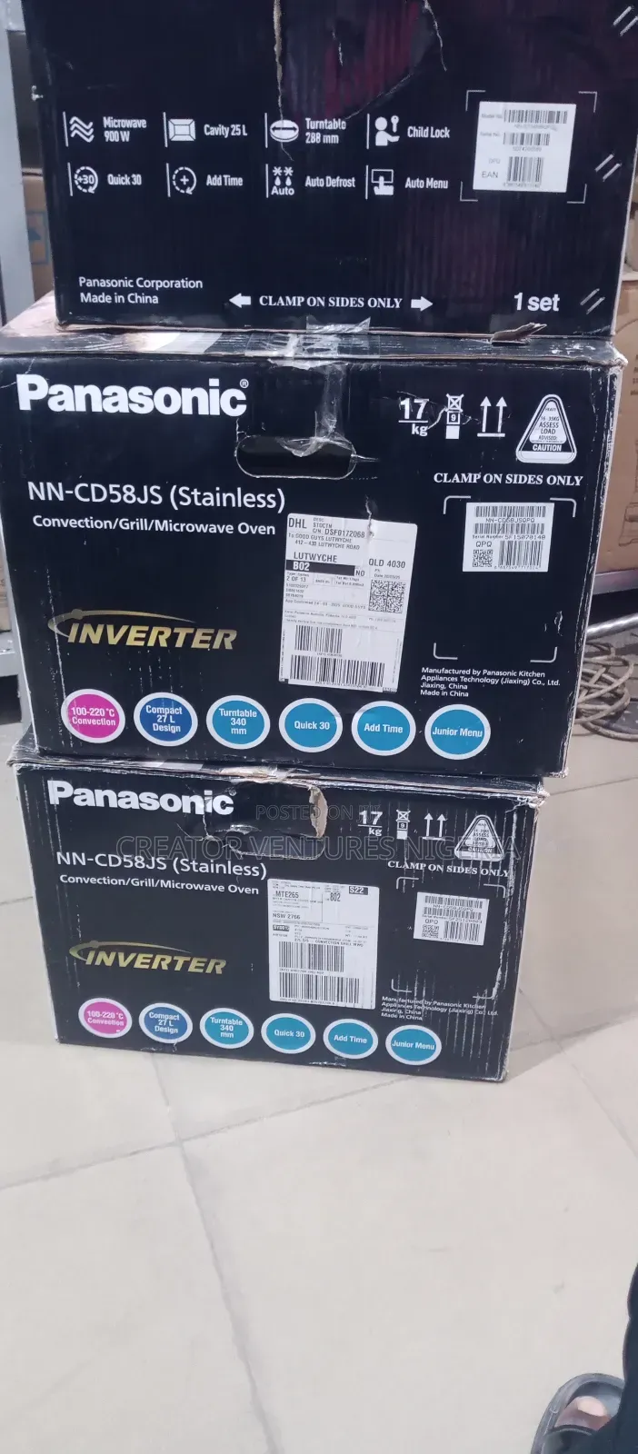 Inverter Panasonic Microwave 3 in 1 Convention/Grill Oven,Stainless27l