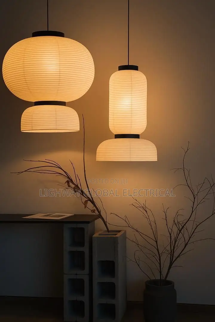 Japanese Retro Paper Wabi Sabi Pendant Lamp