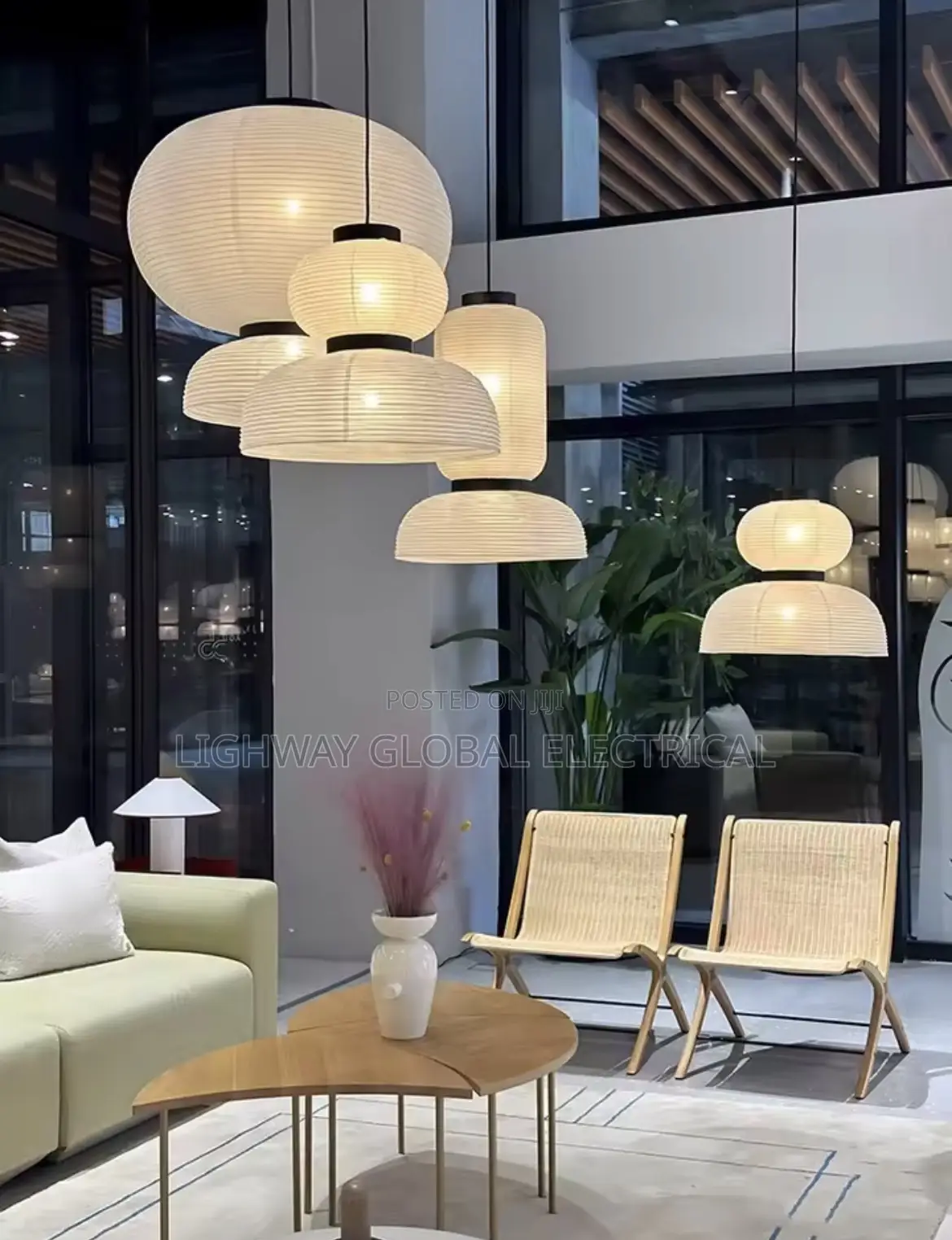 Japanese Retro Paper Wabi Sabi Pendant Lamp