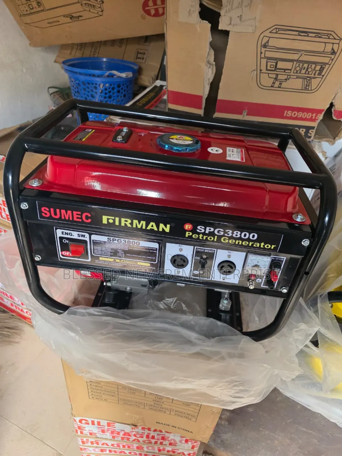 3.5kva Sumec Firman Petrol Generator 100%Copper Coil
