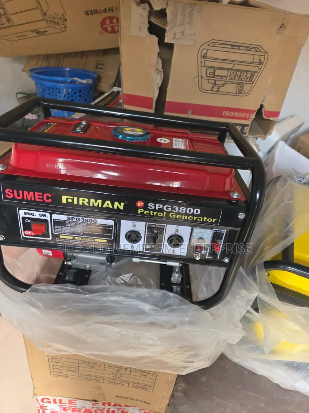3.5kva Sumec Firman Petrol Generator 100%Copper Coil