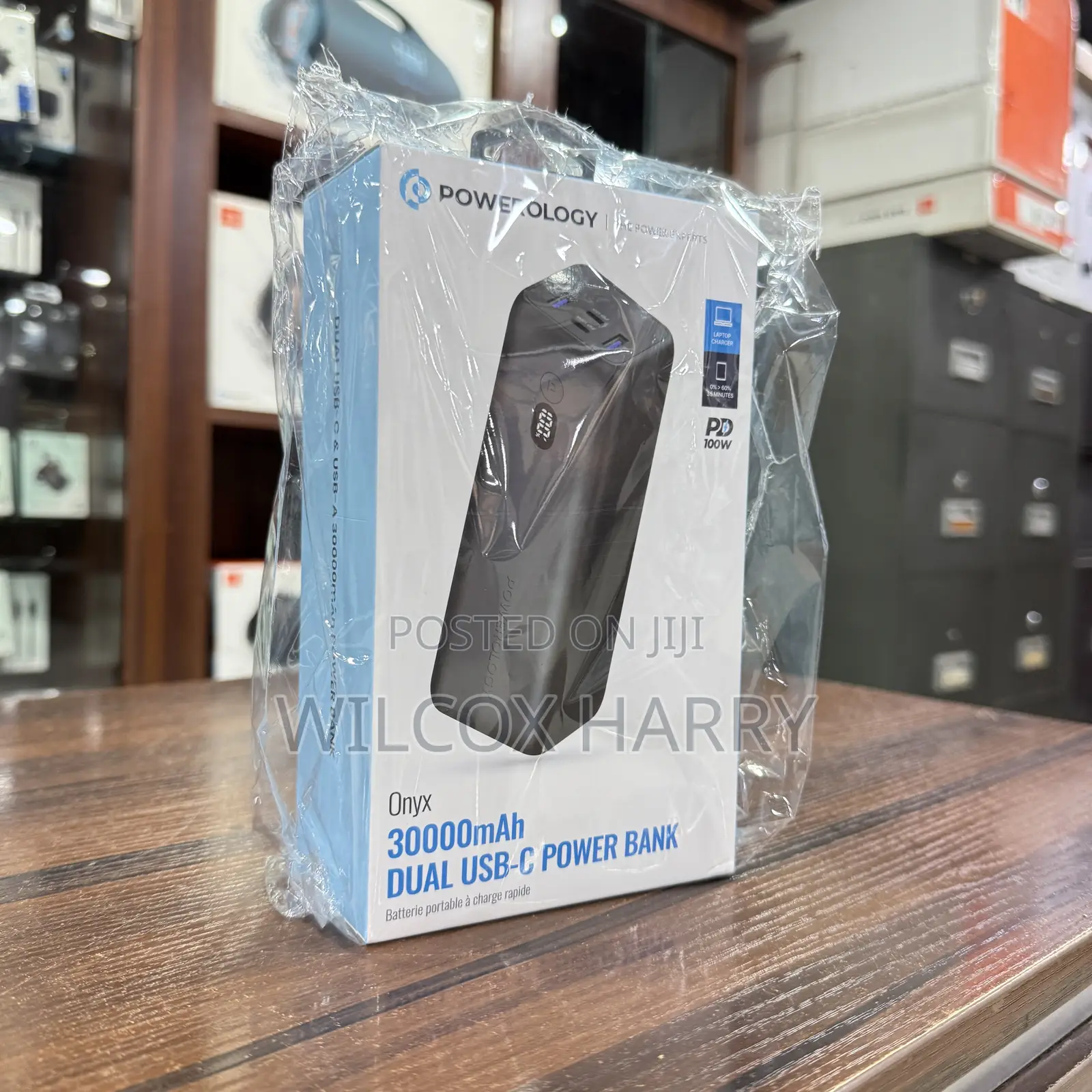 Powerology Onyx 30000mah Dual Usb-C Power Bank • Laptop Charger