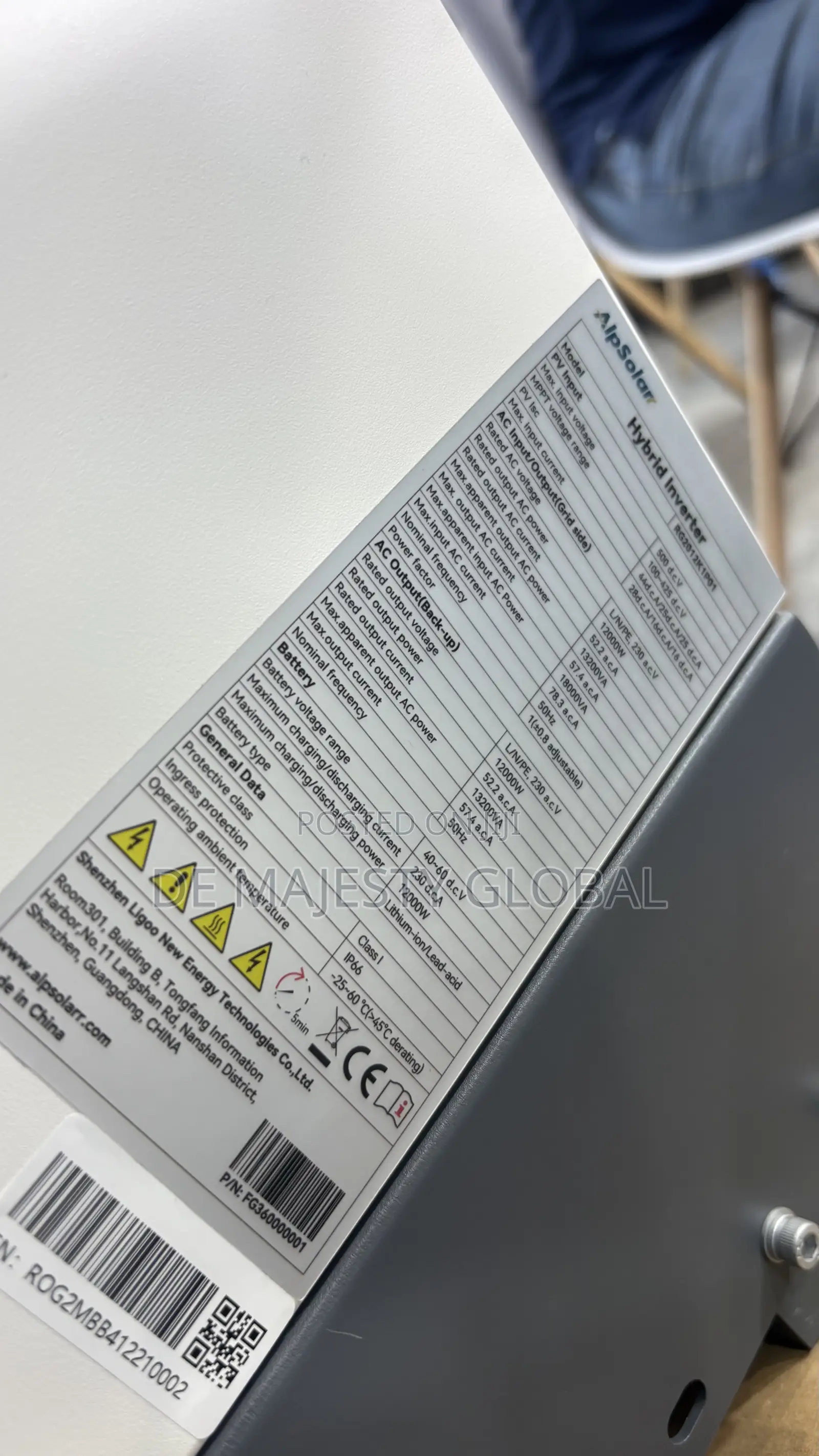 12kw 48v Alpsolar Hybrid Inverter With 2yrs Warranty