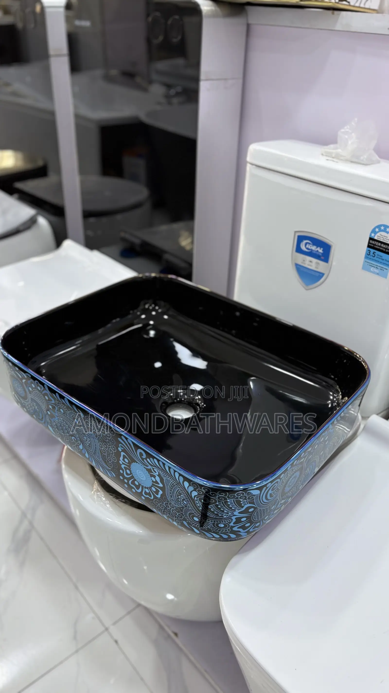 Black Blue Luxury Basin