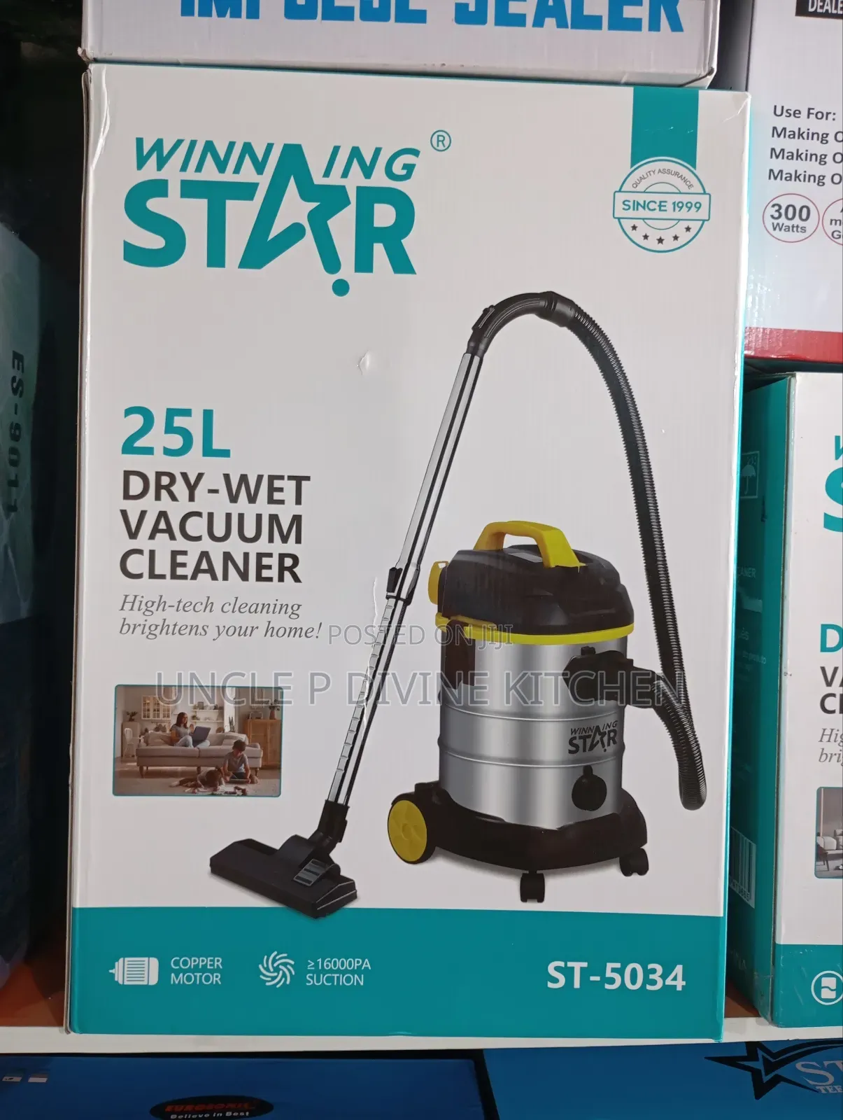 Winning Star 25l Wet and Dry Vacuum Cleaner With Powerful Suction.