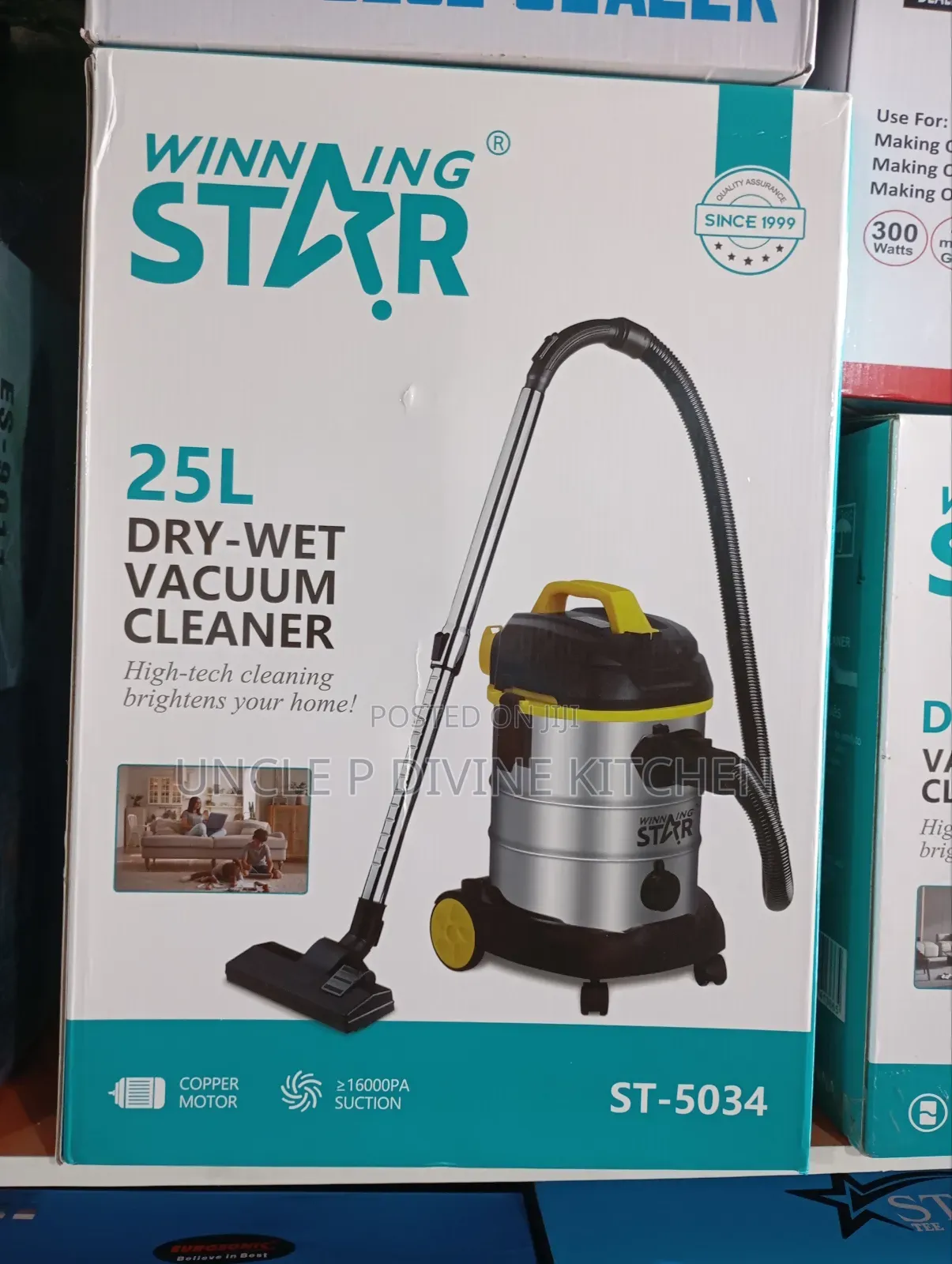 Winning Star 25l Wet and Dry Vacuum Cleaner With Powerful Suction.