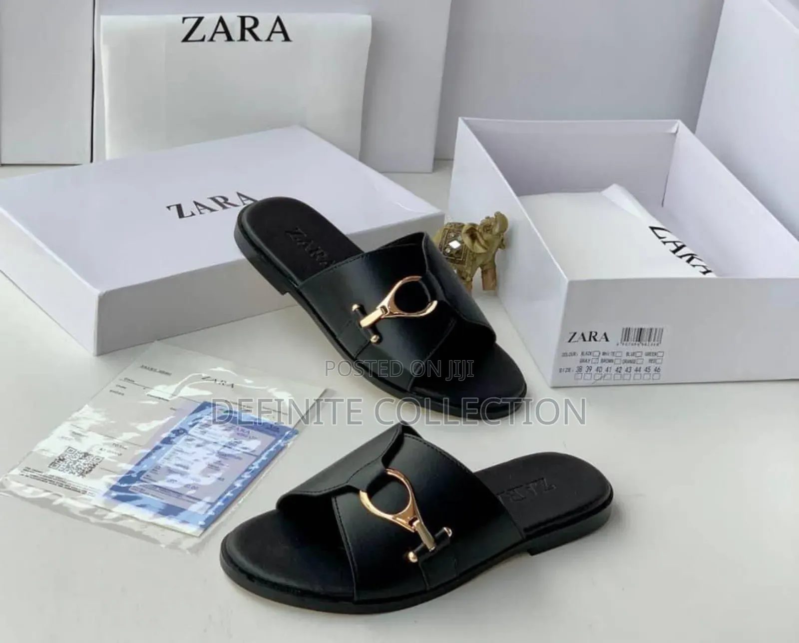 Zara Leather Slippers