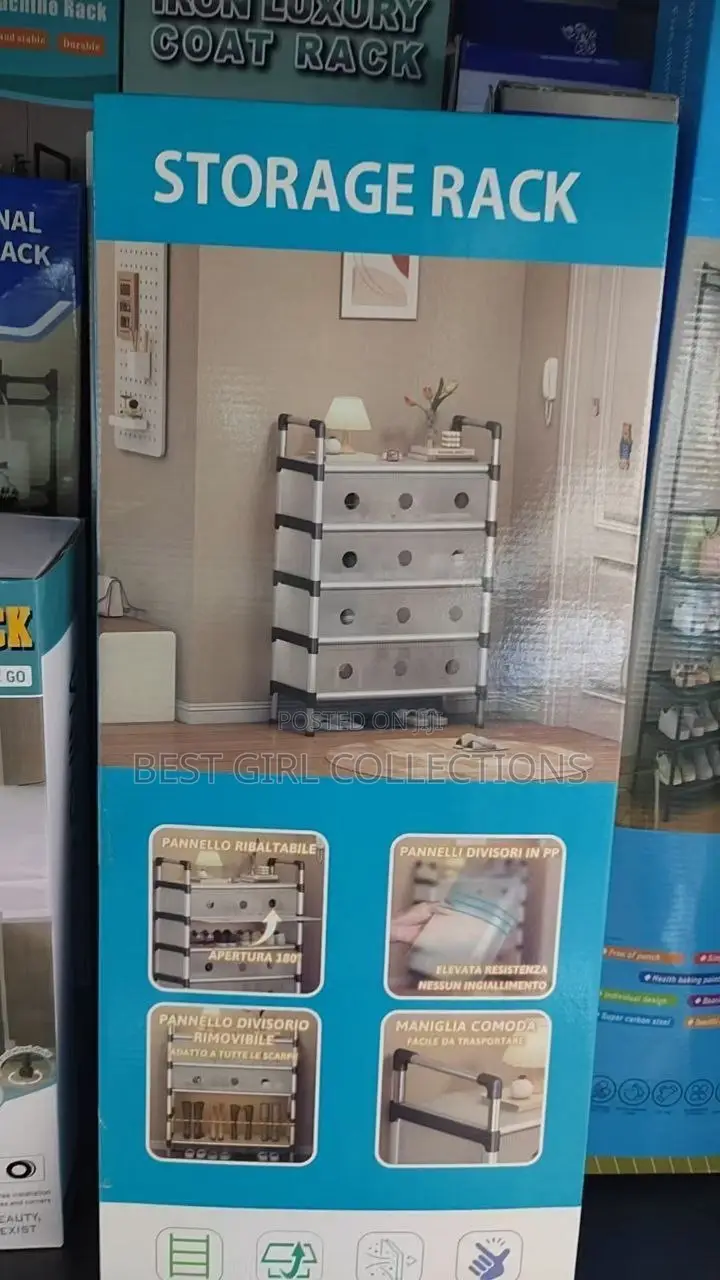 7 Steps Shoe Rack With Cover