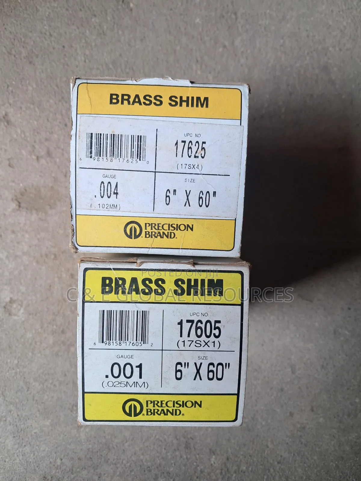 Brass Shim Stock (0.005"X6"X60")