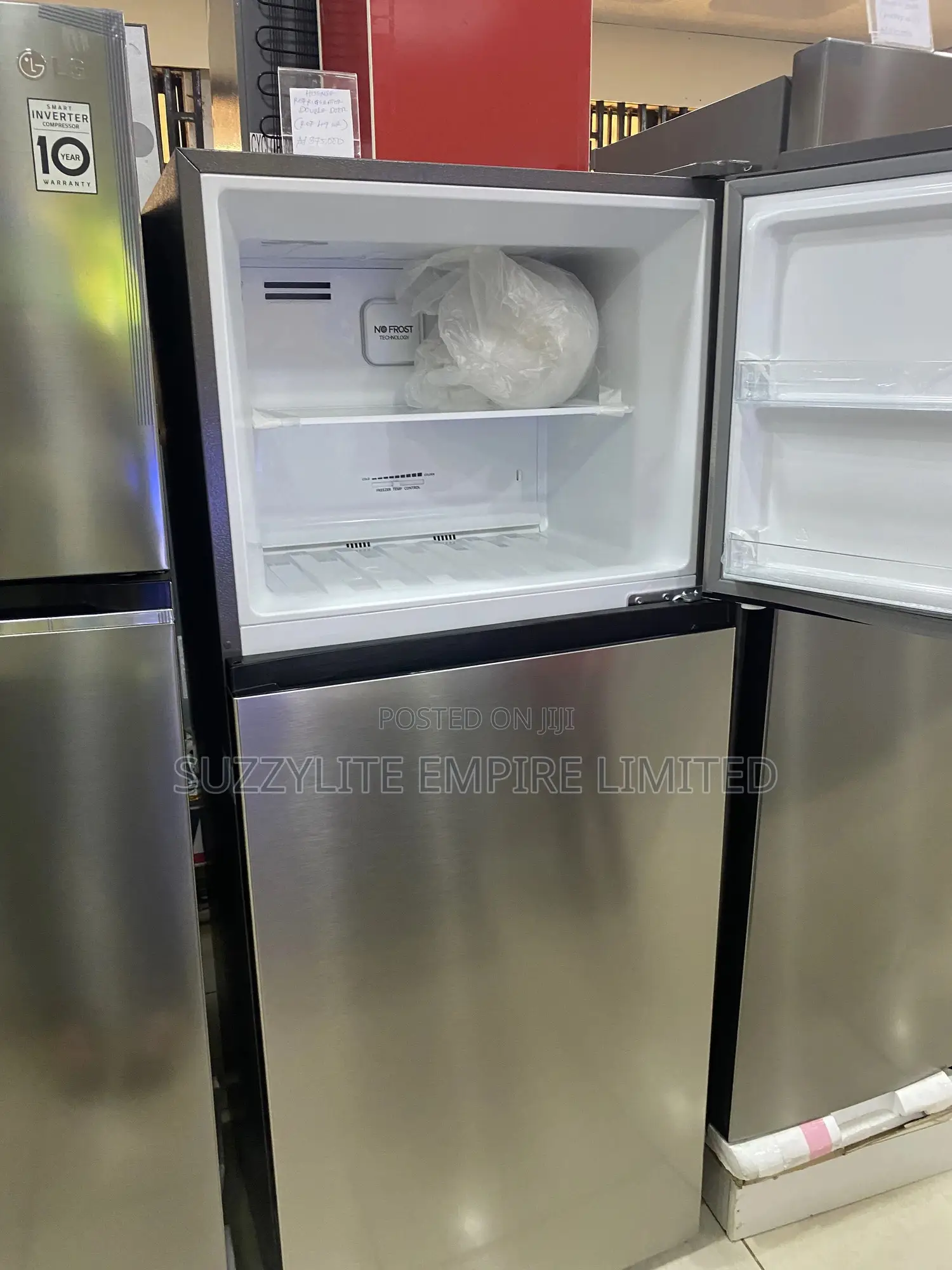Hisense Double Door Refrigerator 375 Liters