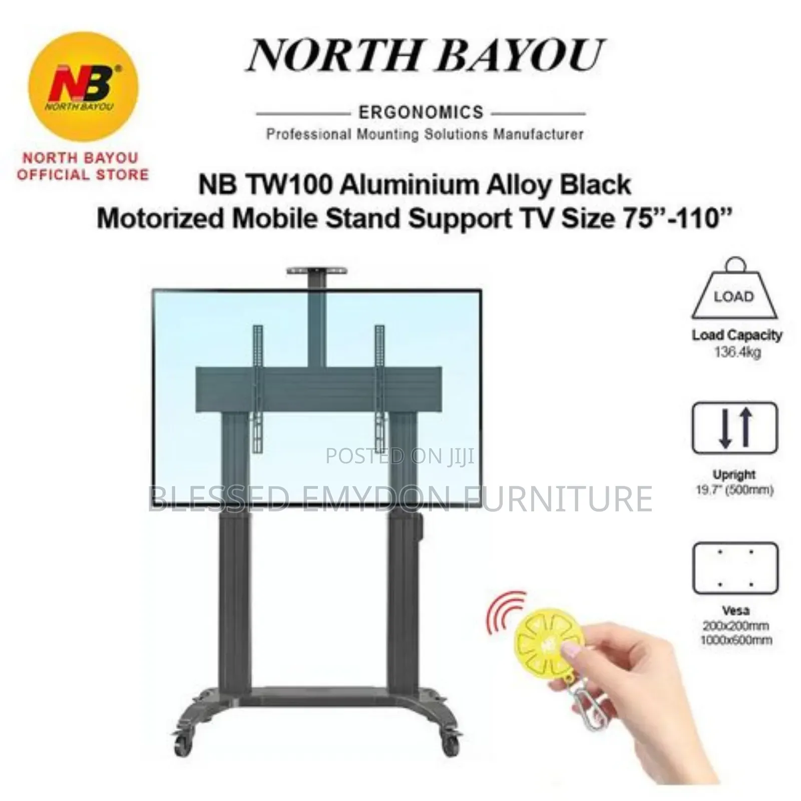 Tv Mount Cart (Fits Most 70-110 Inch Flat Pane.