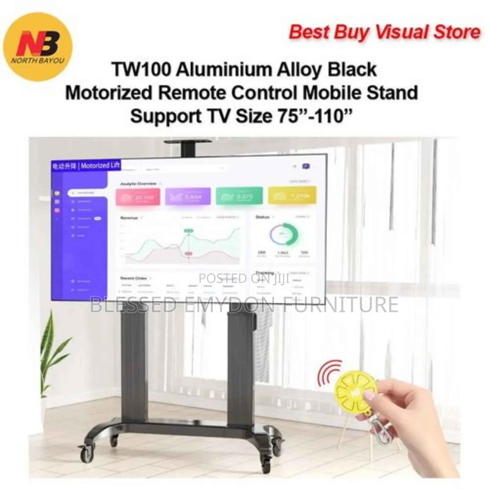 Tv Mount Cart (Fits Most 70-110 Inch Flat Pane.
