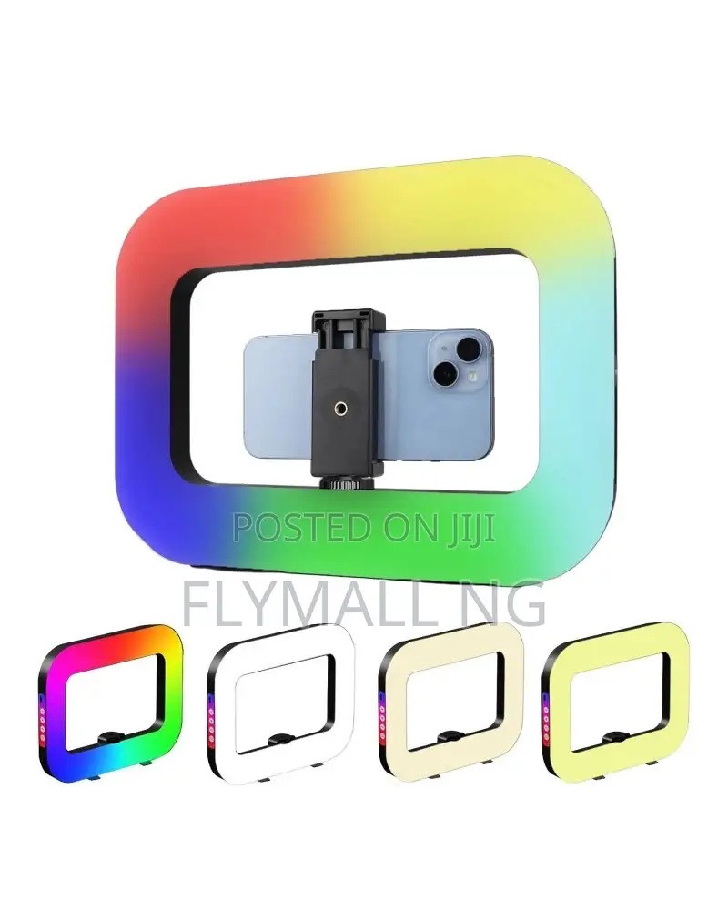 Ym-200 RGB Rechargeable 20w Selfie Portable Square Ring Light