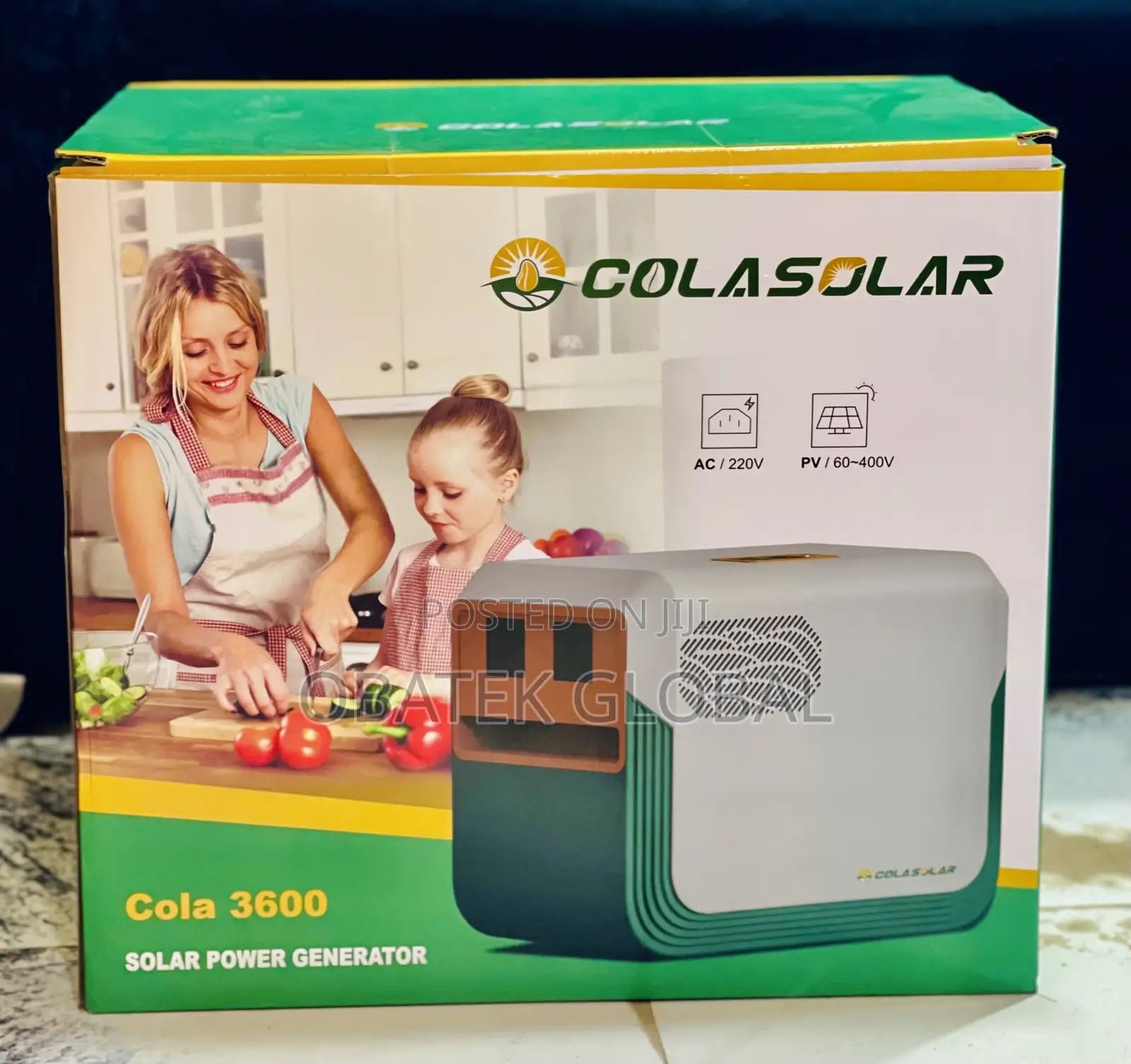 Cola 3600 Solar Power Generator